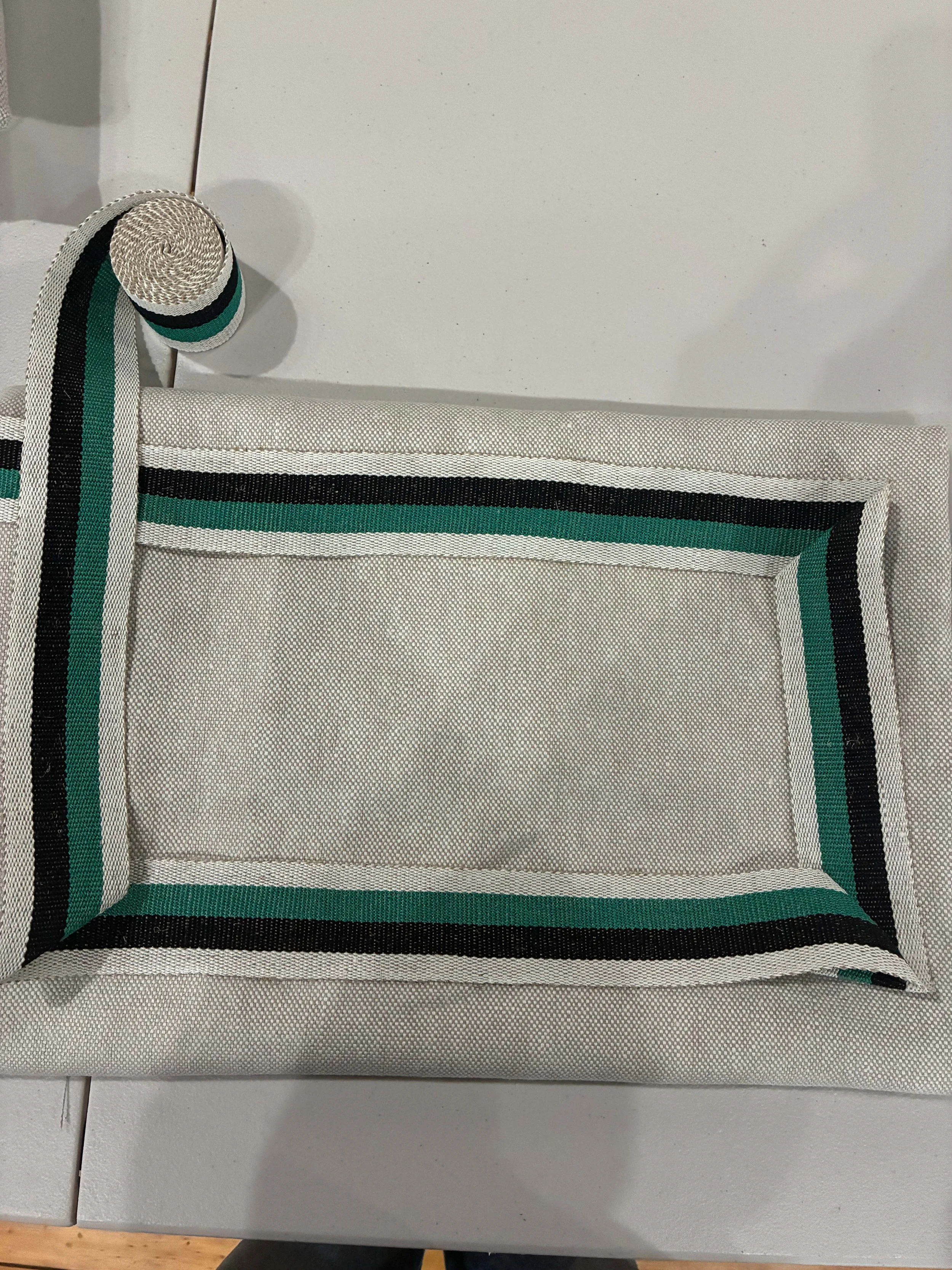 Framed medium linen tape, 12x18 pillow