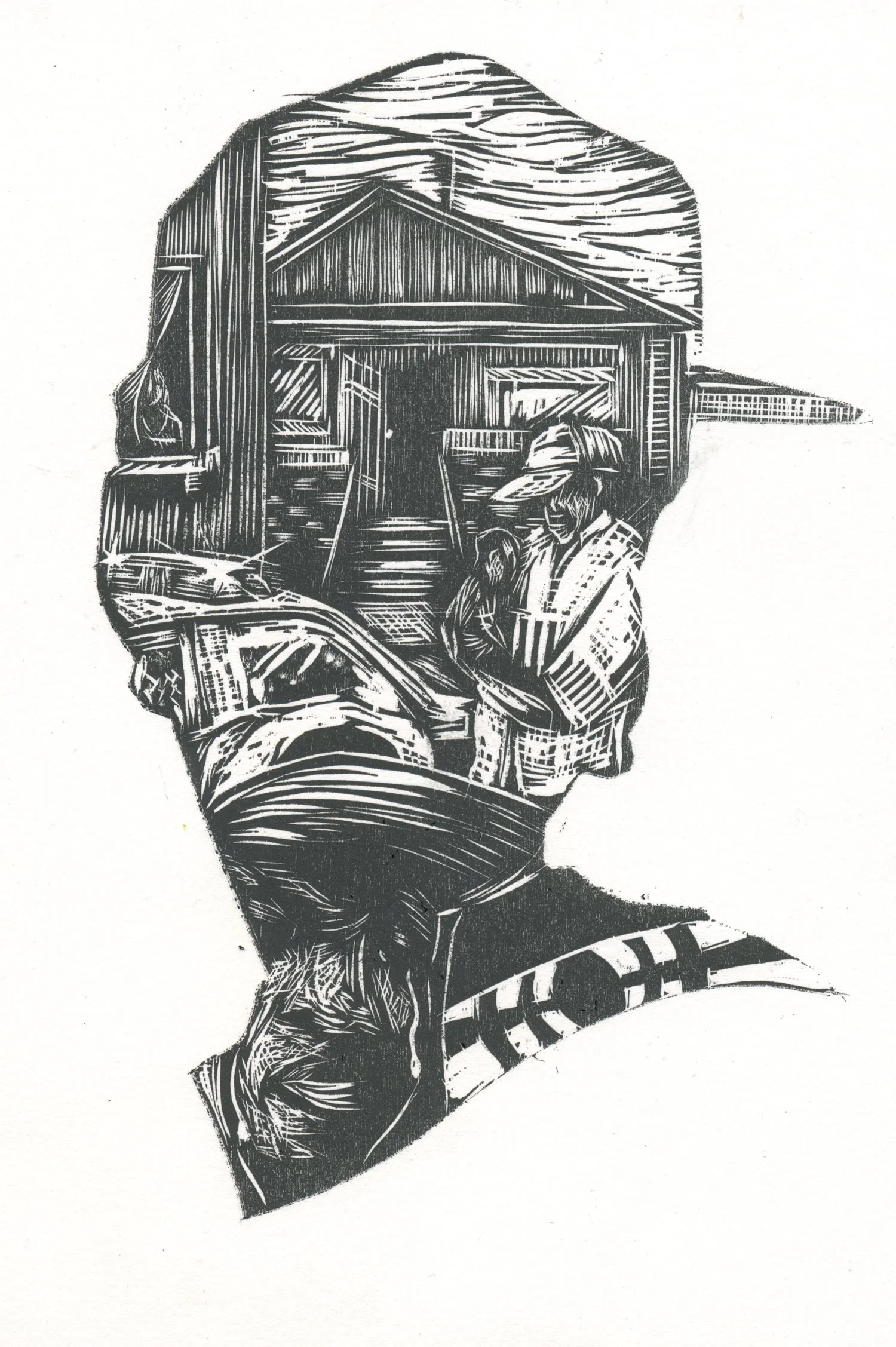 Lost Ones
Woodcut
10"x 7"