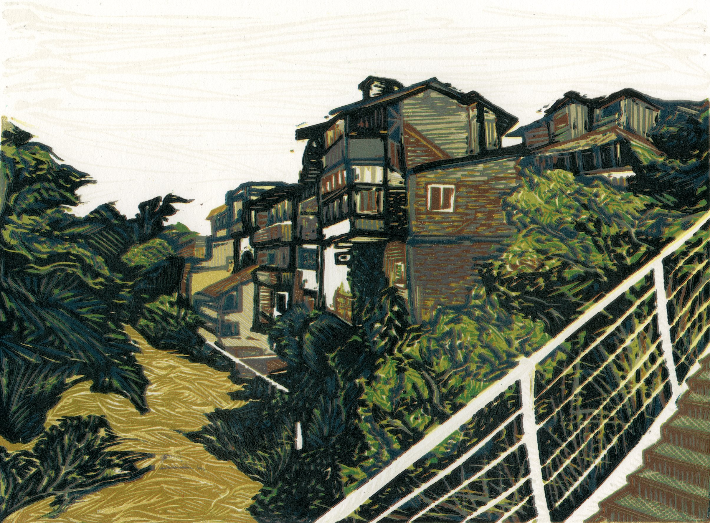 Vallarta
Reduction Woodcut 
6" x 8"
2016