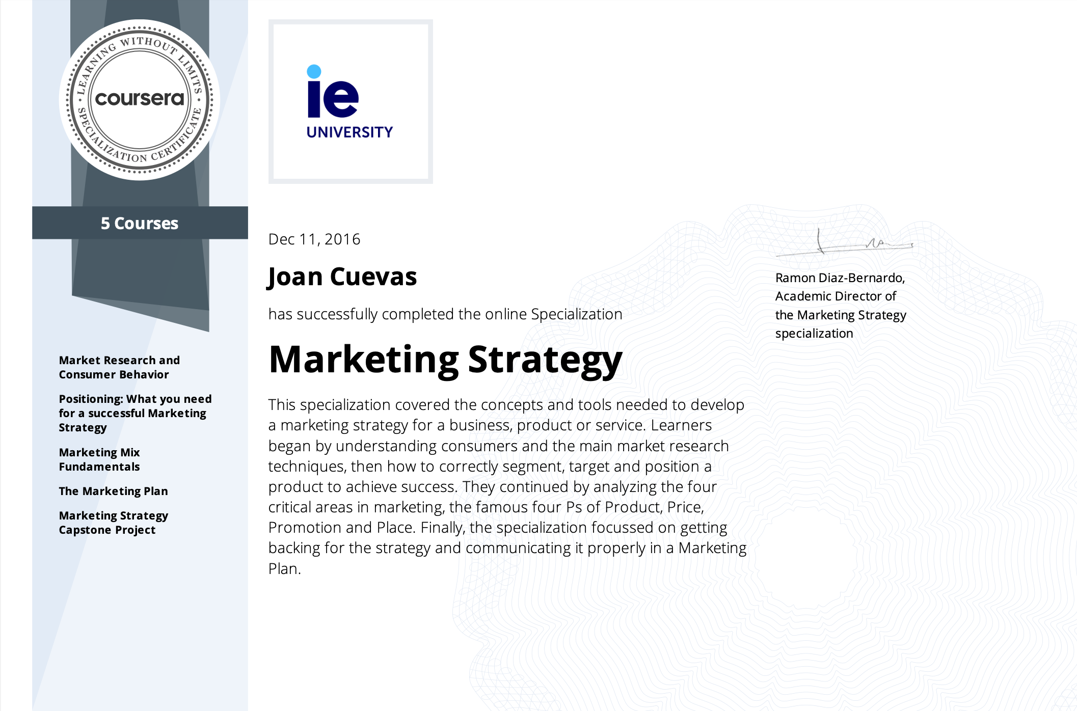 IE University - Marketing Strategy