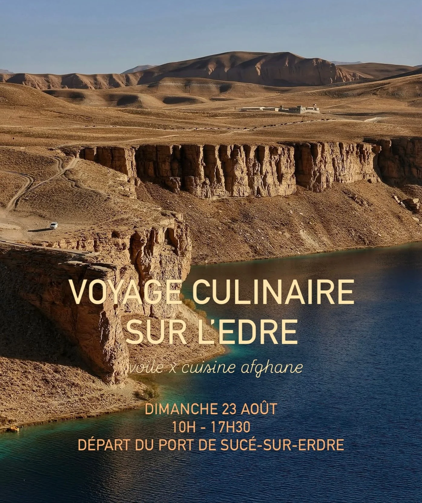 Le temps d&rsquo;une journ&eacute;e, laissez-vous porter entre les saveurs de l&rsquo;Afghanistan et la douceur de l&rsquo;Erdre ⛵️ 

Rejoignez nous a bord du voilier @lespassagersdebullops pour un voyage culinaire sur l&rsquo;Erdre.

Dimanche 23 ao&