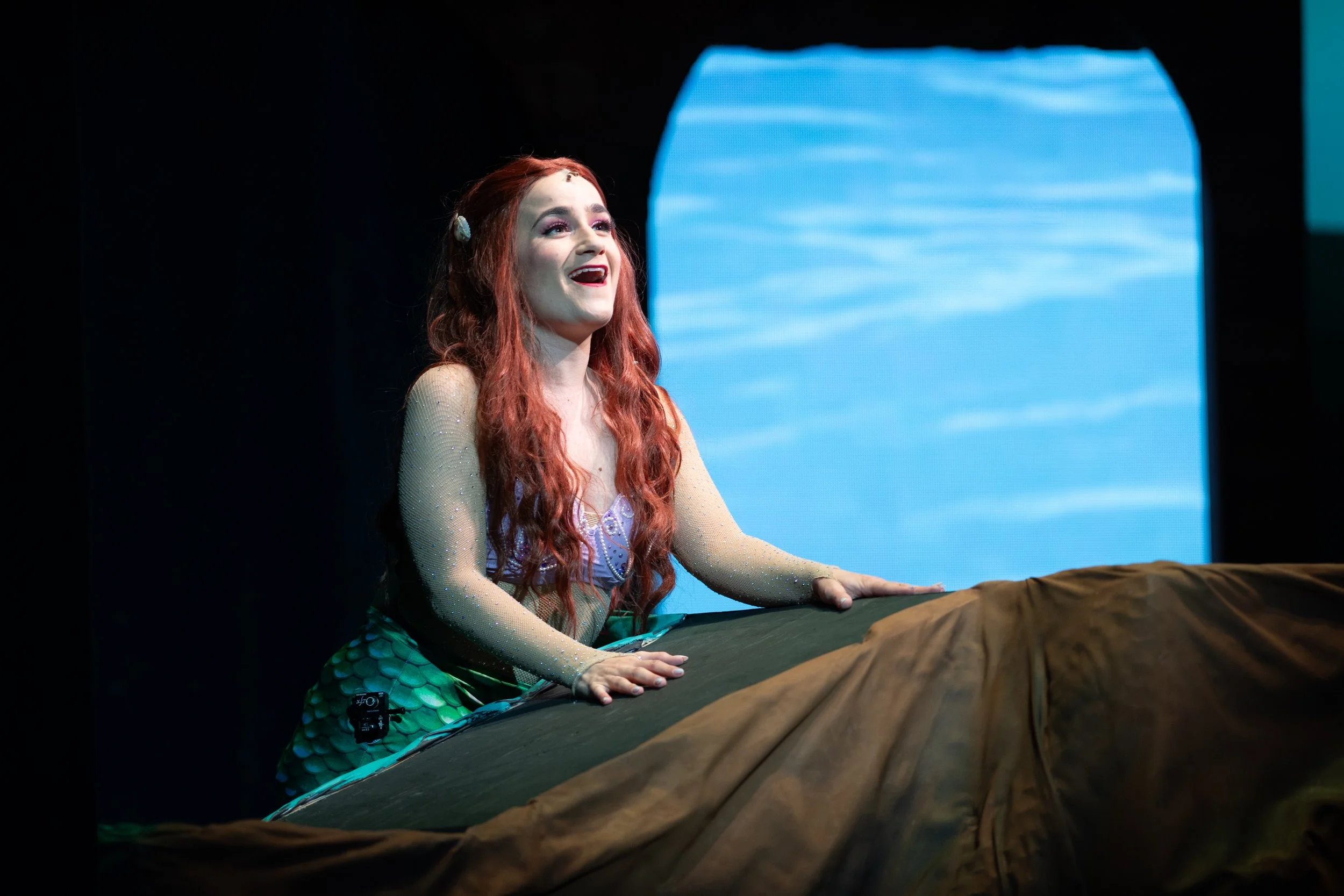 Cat Rojo as Ariel in Little Mermaid Production