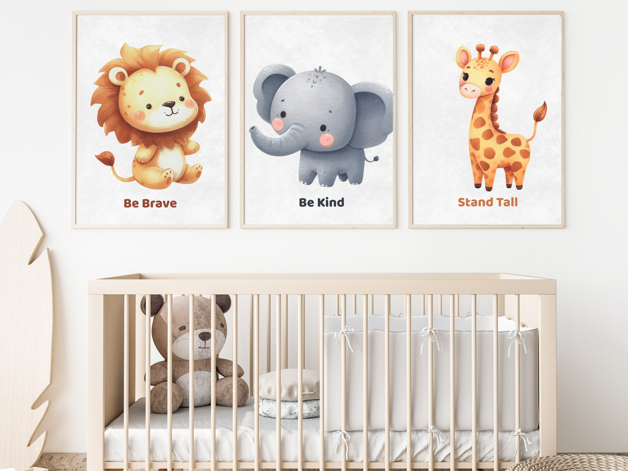 Safari Jungle Nursery Wall Art | Set of 3