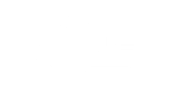 A white outline of an excavator with a long arm, a bucket, and tracks on a black background.