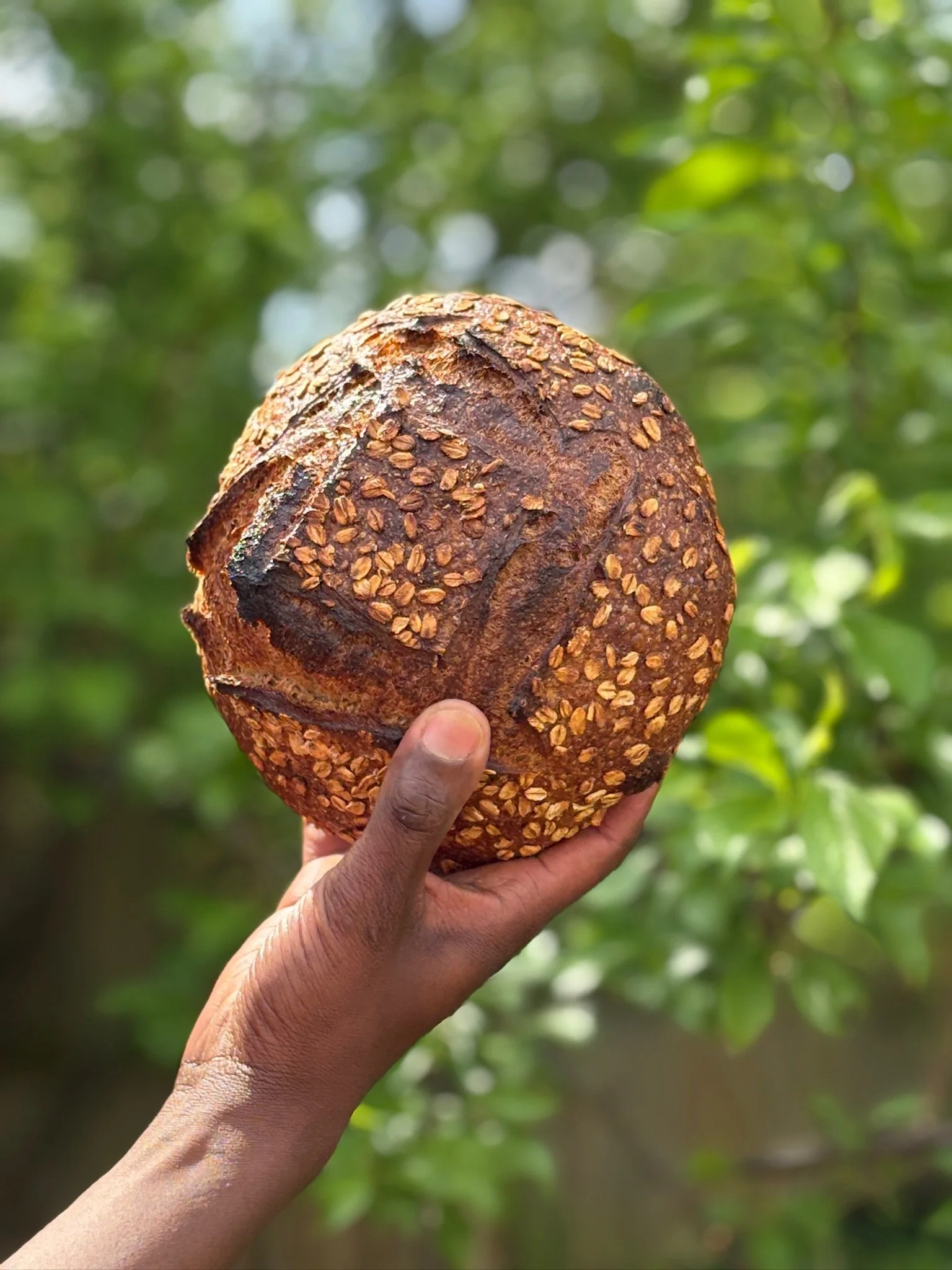 Southeast Sourdough's small honey oat rustic loaf