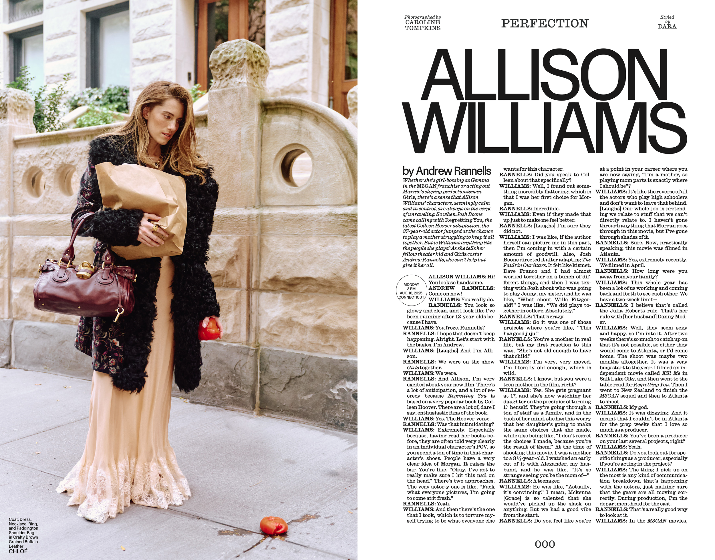 Allison Williams x Chloé, Fall 2025 Issue 563