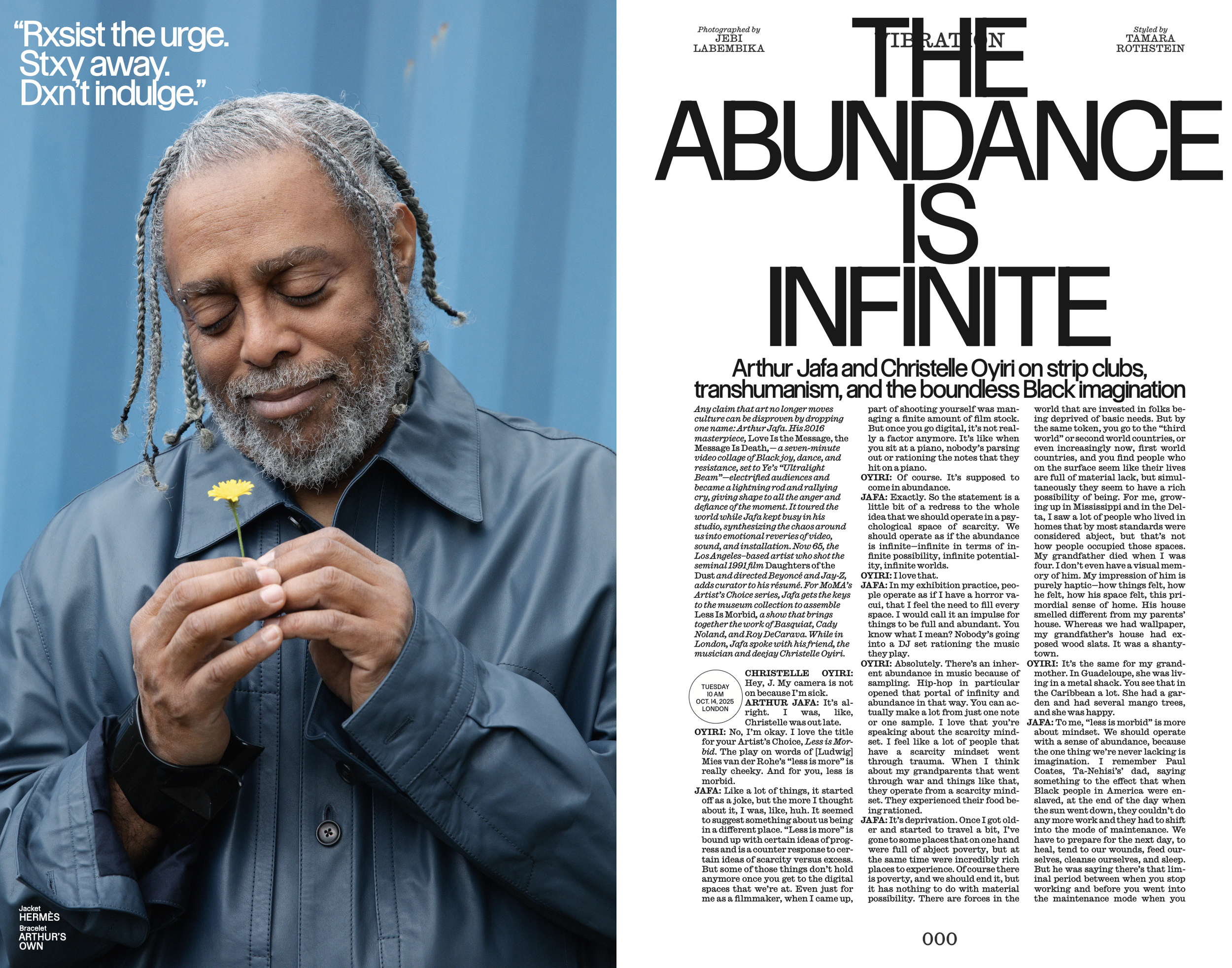 Arthur Jafa, Winter 2025 Issue 564