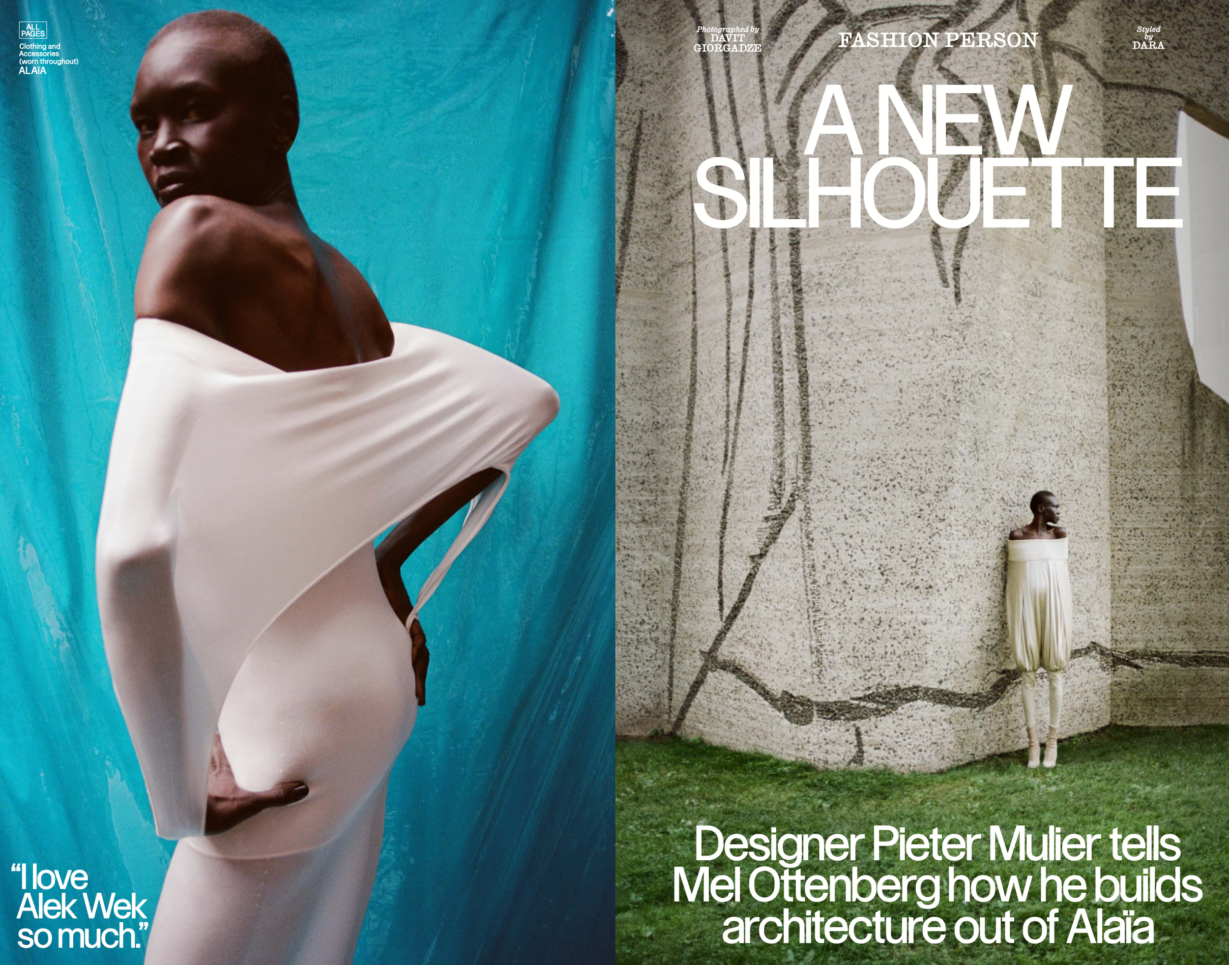 Alek Wek x Alaïa, Winter 2025 Issue 564