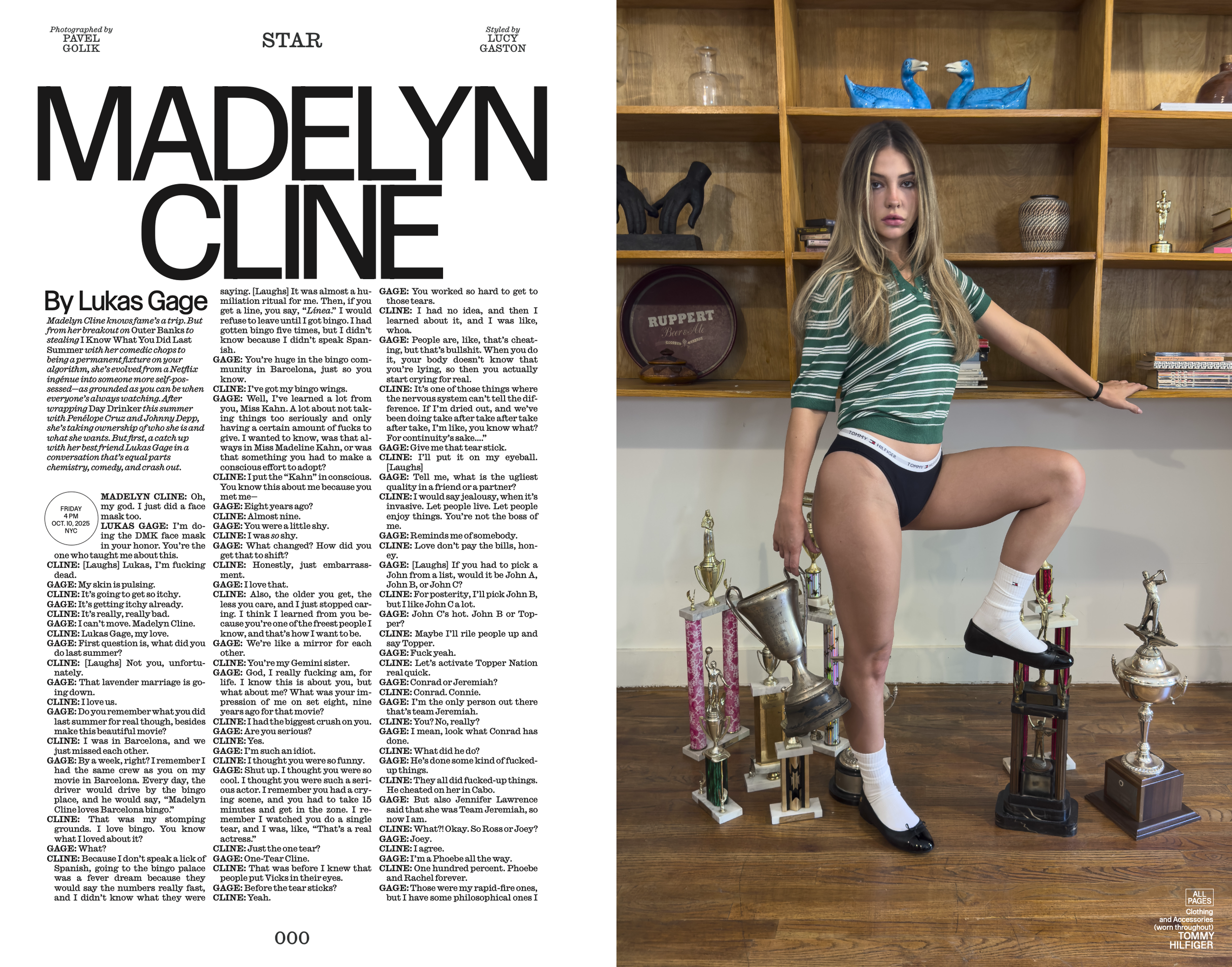 Madelyn Cline x Tommy Hilfiger, Winter 2025 Issue 564