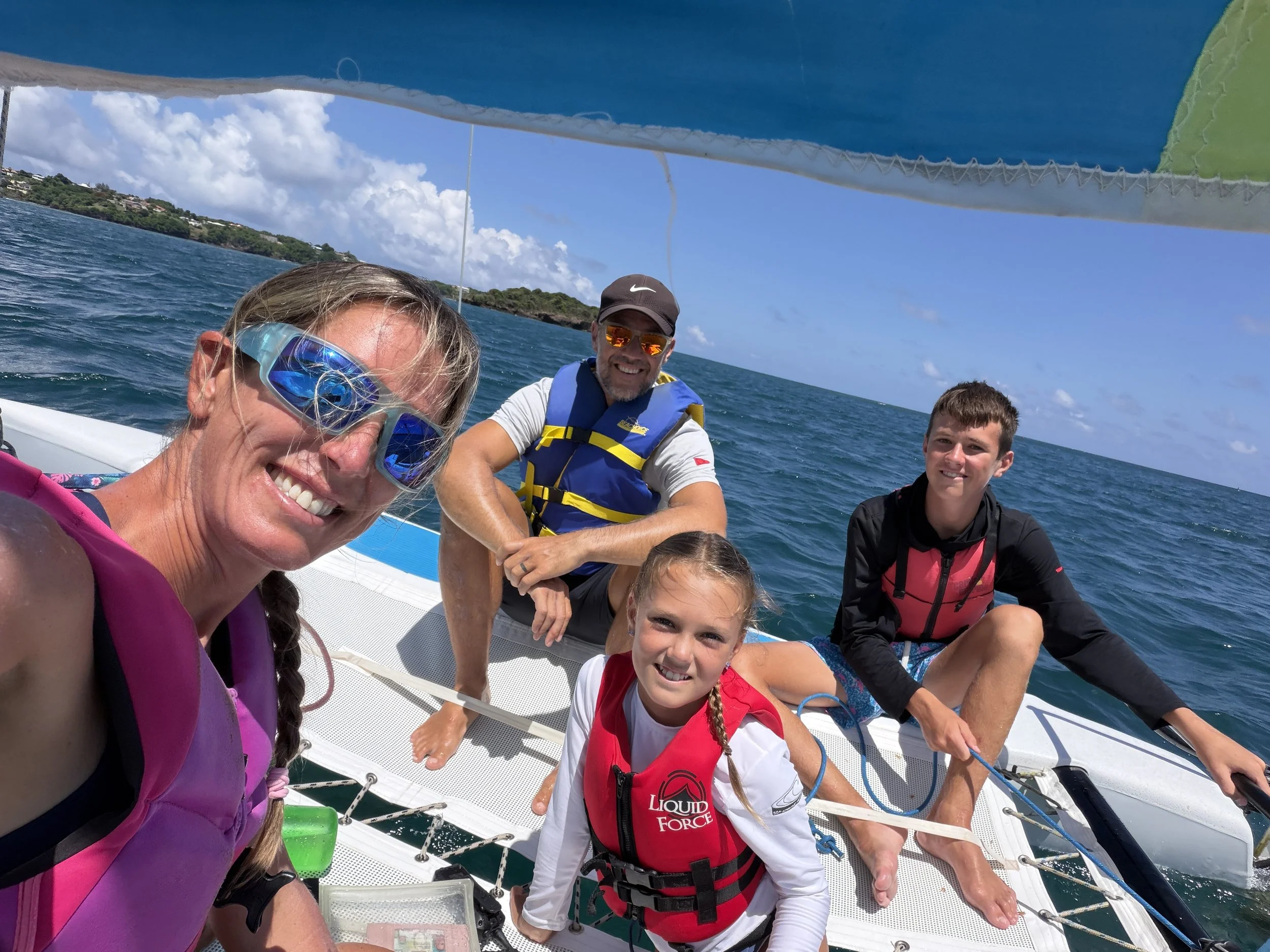 The kids took us sailng on the hobie