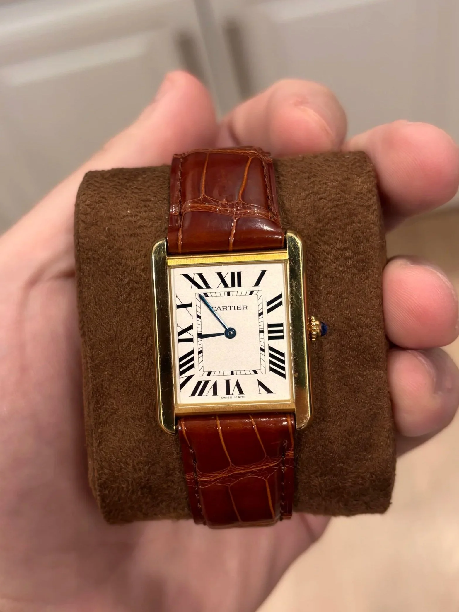 Mint Authentic Cartier Tank Solo Ref. 2742 18k Yellow Gold/Steel Large - No Box/Papers