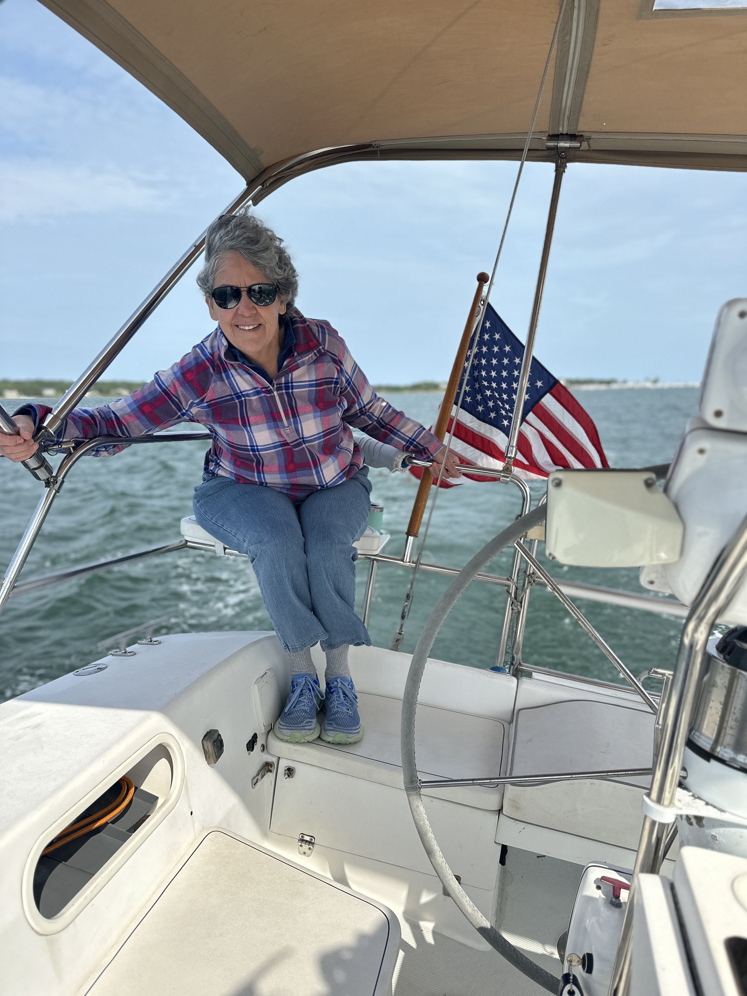 Princess seat aboard Sailtauk's Barbara Bell