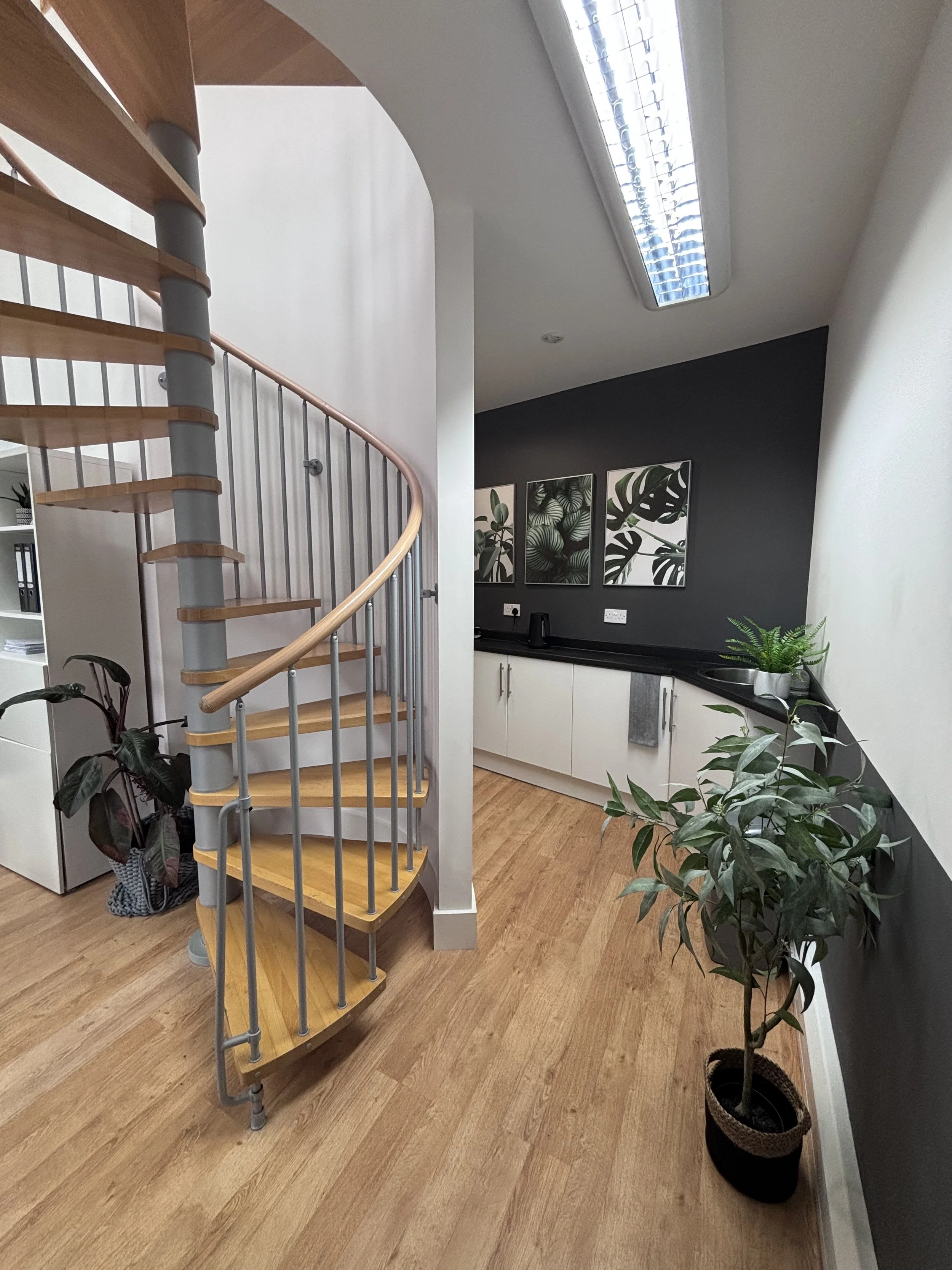 Kitchen area at The Coach House workspace