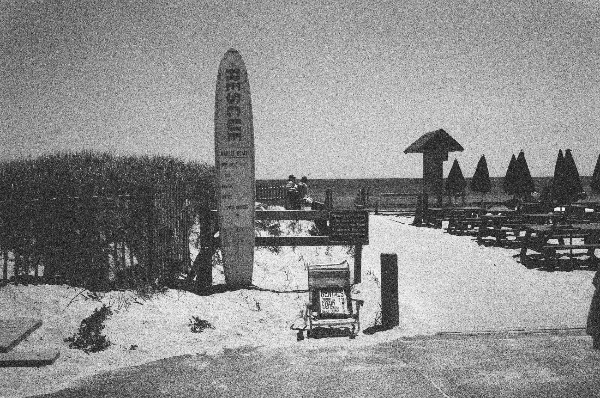 Black and White photograph of the Rescue station at Nauset Beach