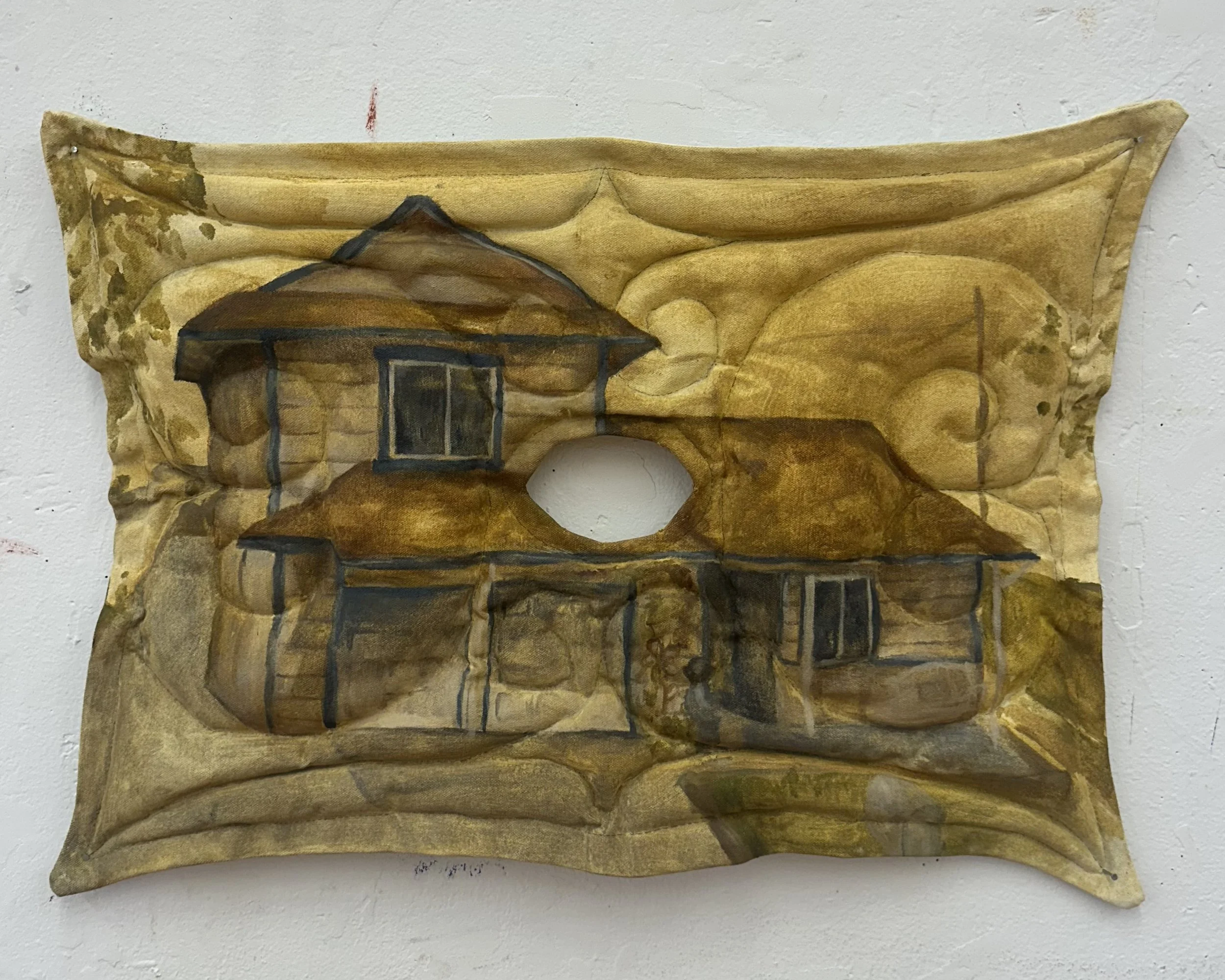 A Longing You Can't Satisfy (2025) - Oil on Quilted Canvas. 14" x 20"