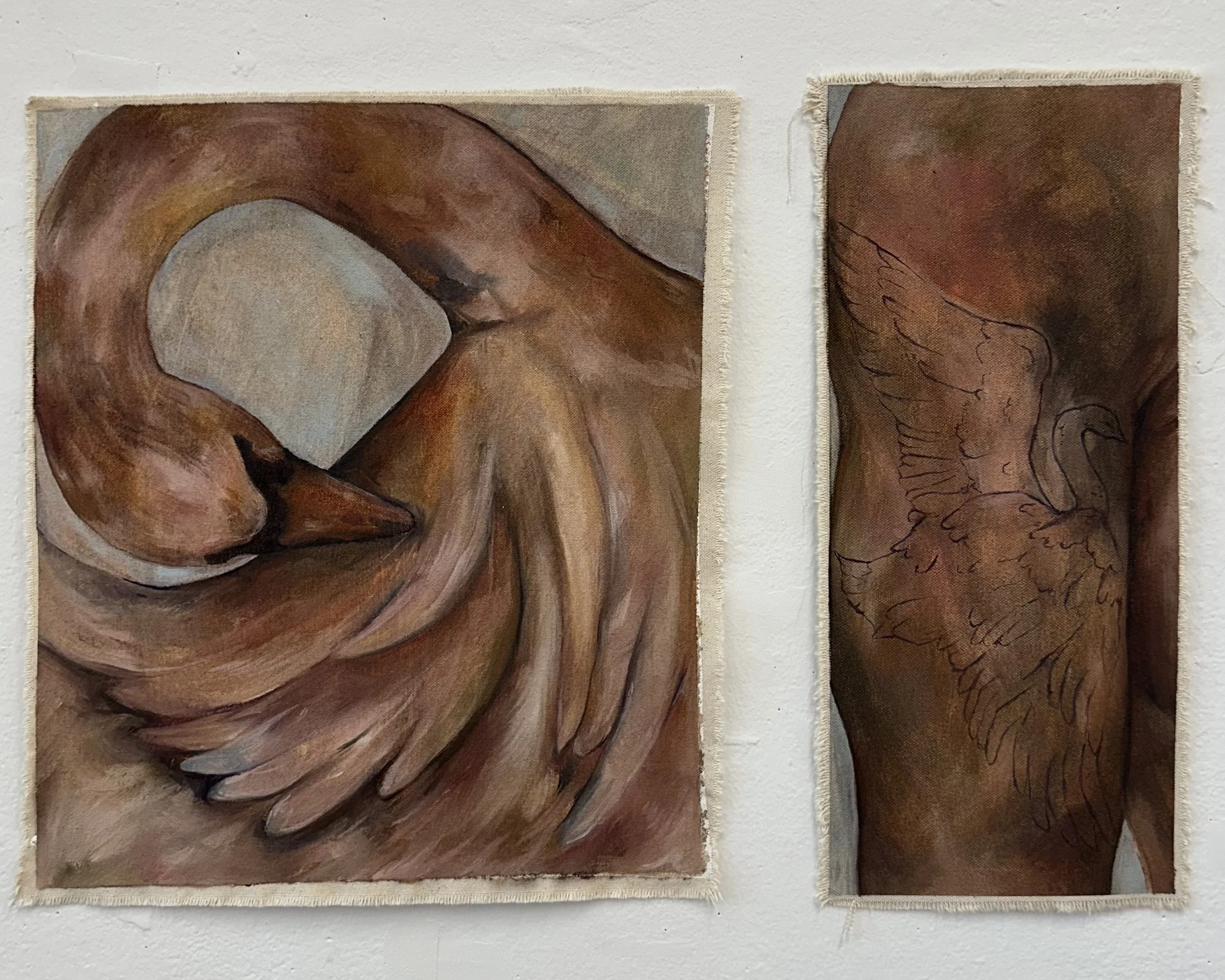 Swan Song (2025) - Oil on Canvas. 14" x 18"