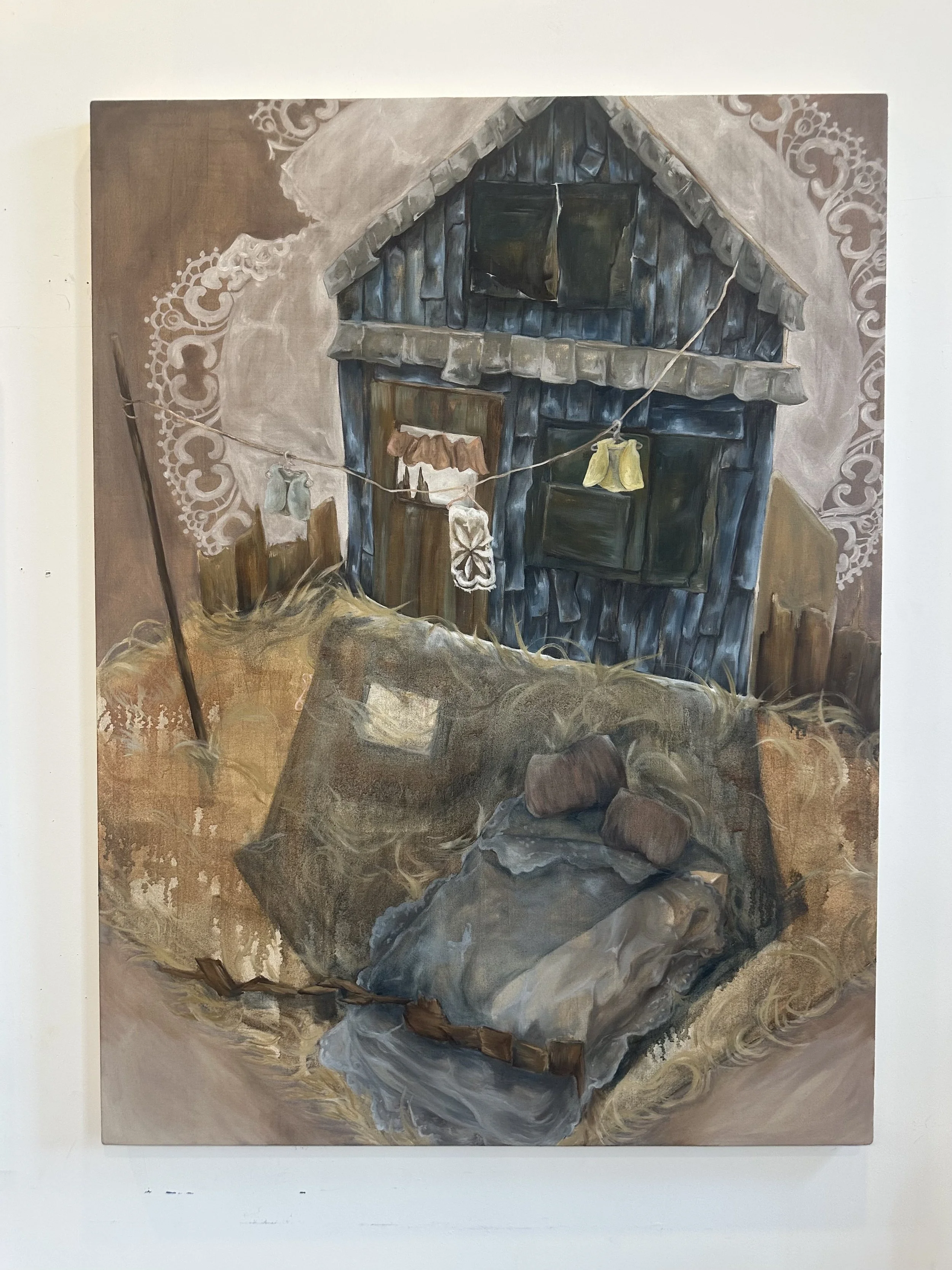 Making This House A Home (2025) - Oil on Canvas. 36" x 48"