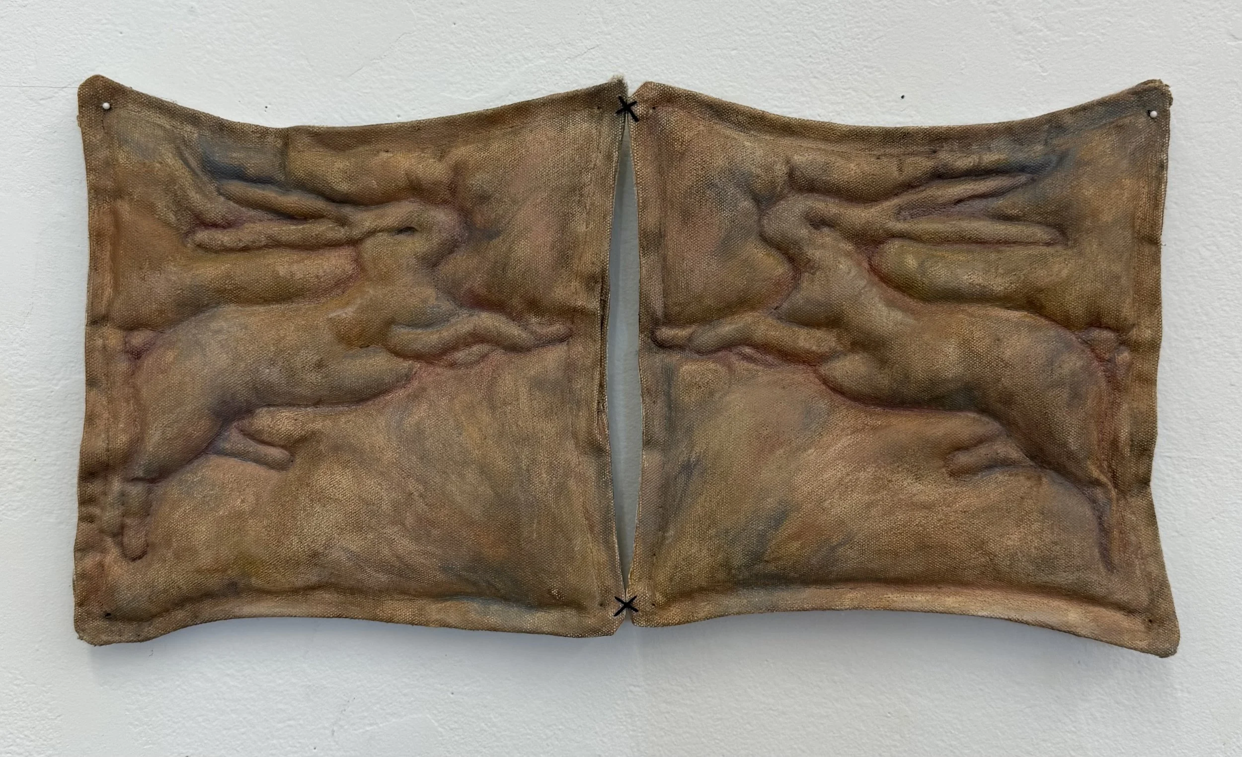 Bad Omen: Take It With You (2026) - Oil on Quilted Canvas. 8" x 16"