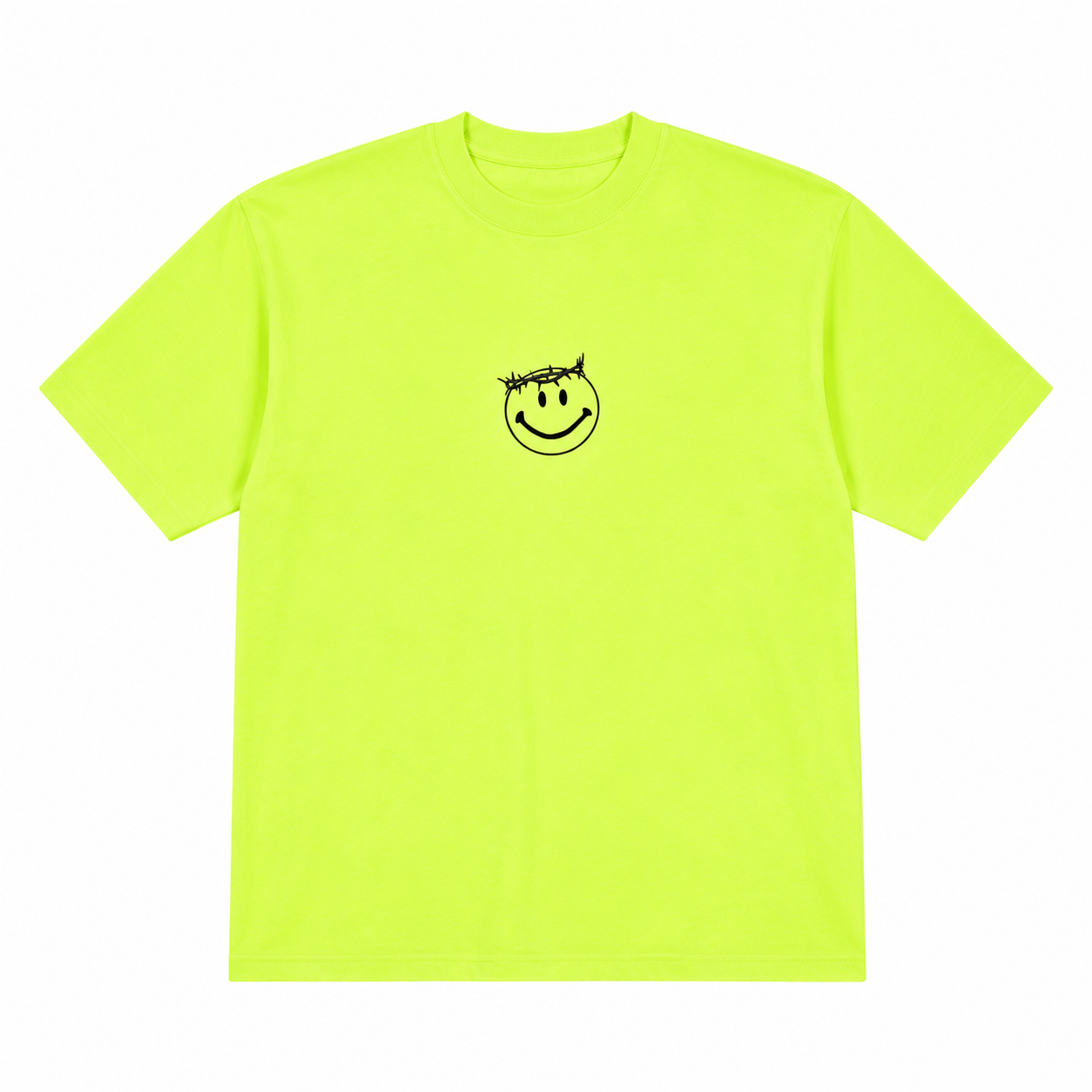 Safety Green Smiley Tee