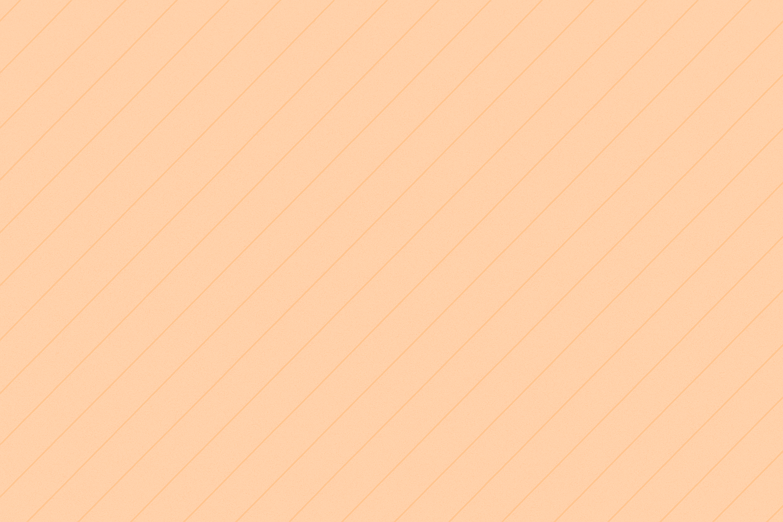 A solid peach-colored background with fine diagonal lines.