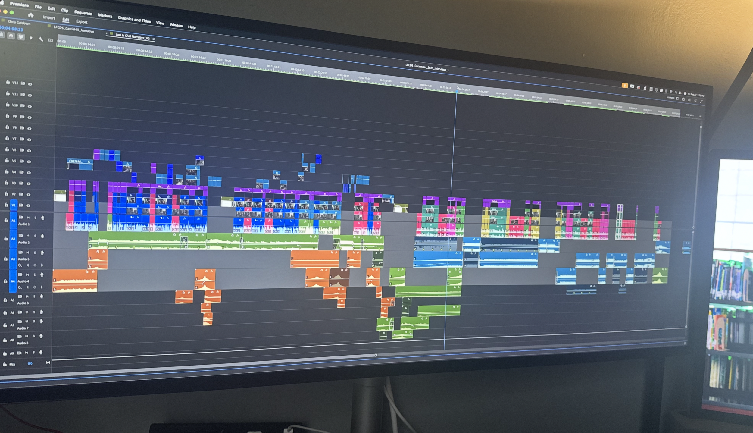 Post-production editing suite