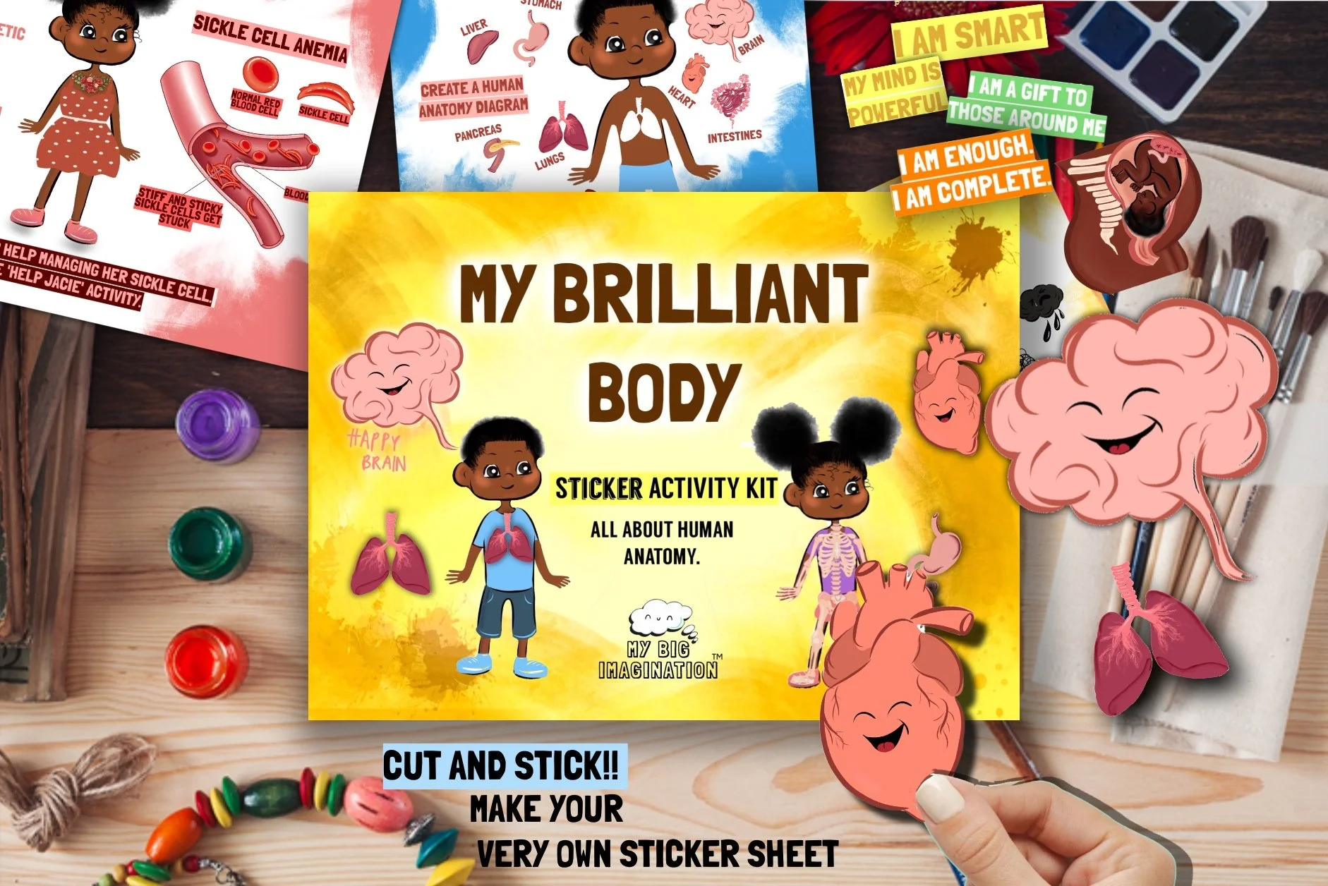 MY BRILLIANT BODY- Personalised sticker activity kit + free audio