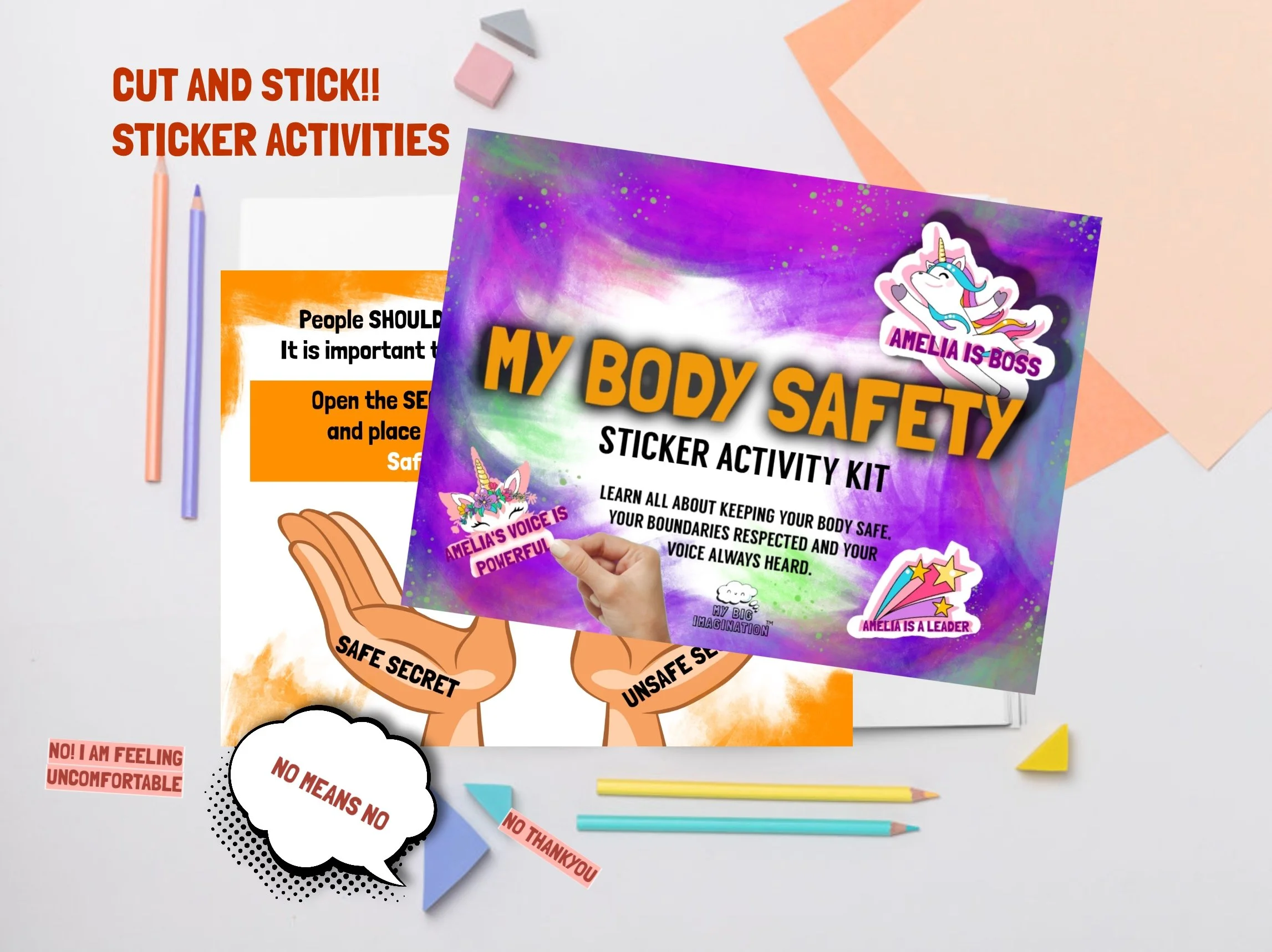 MY BODY SAFETY - Personalised sticker activity kit + free audio
