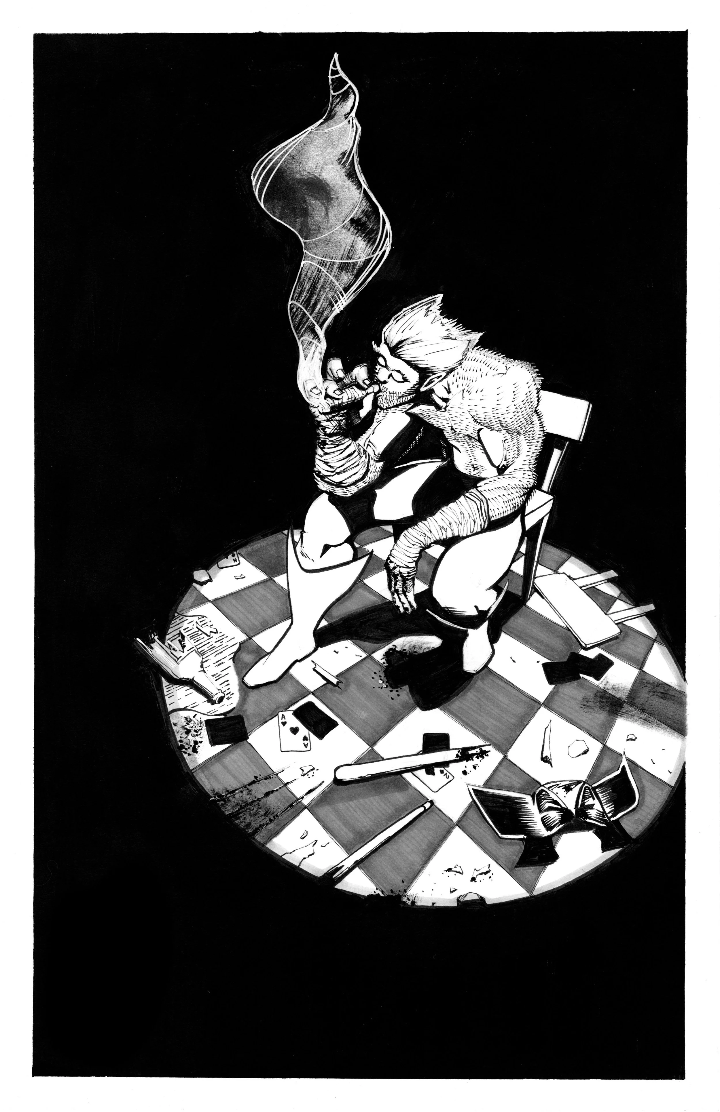 Print - B&W - Wolverine Smoking Bar