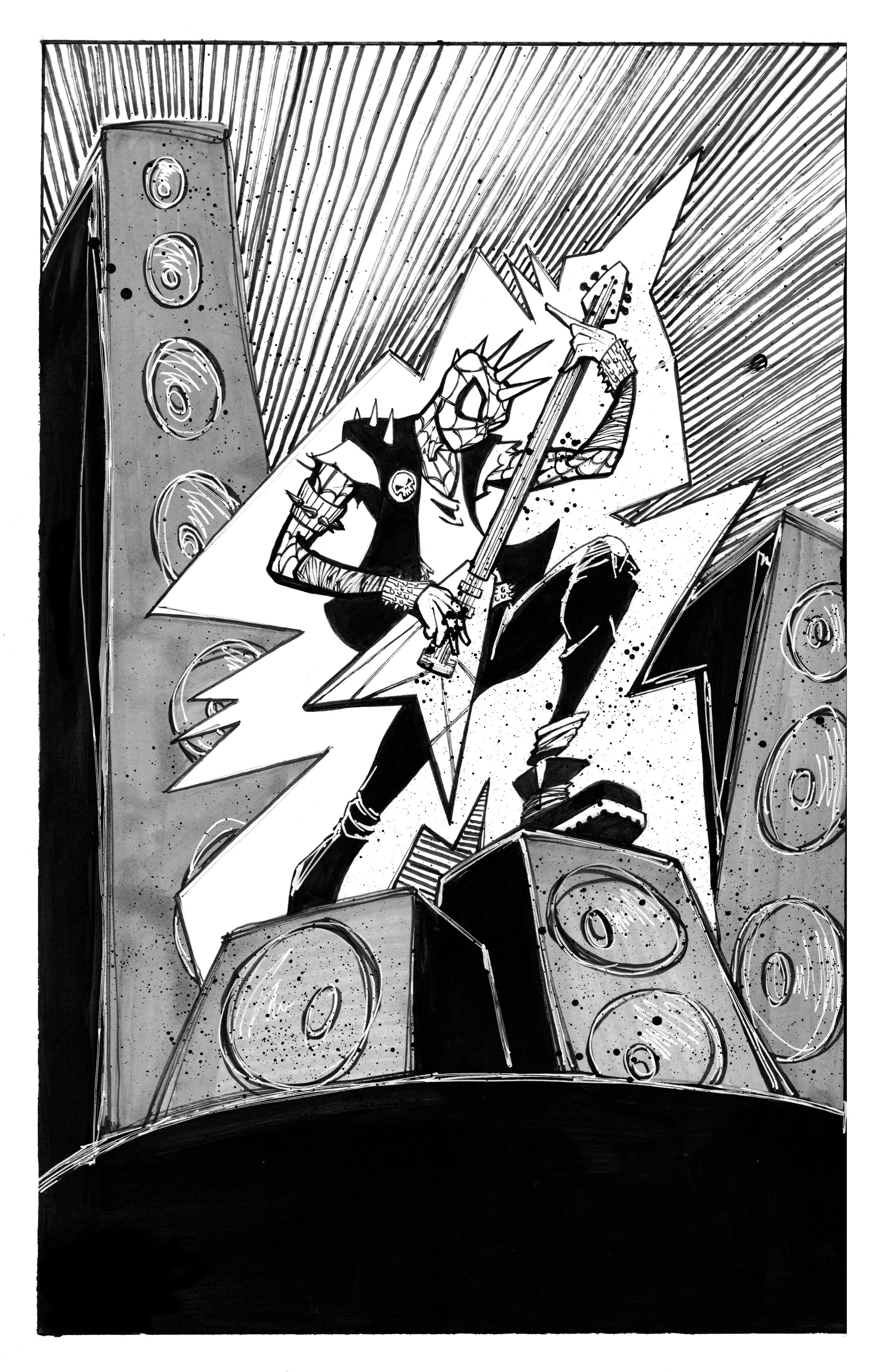 Print - B&W - Spider Punk