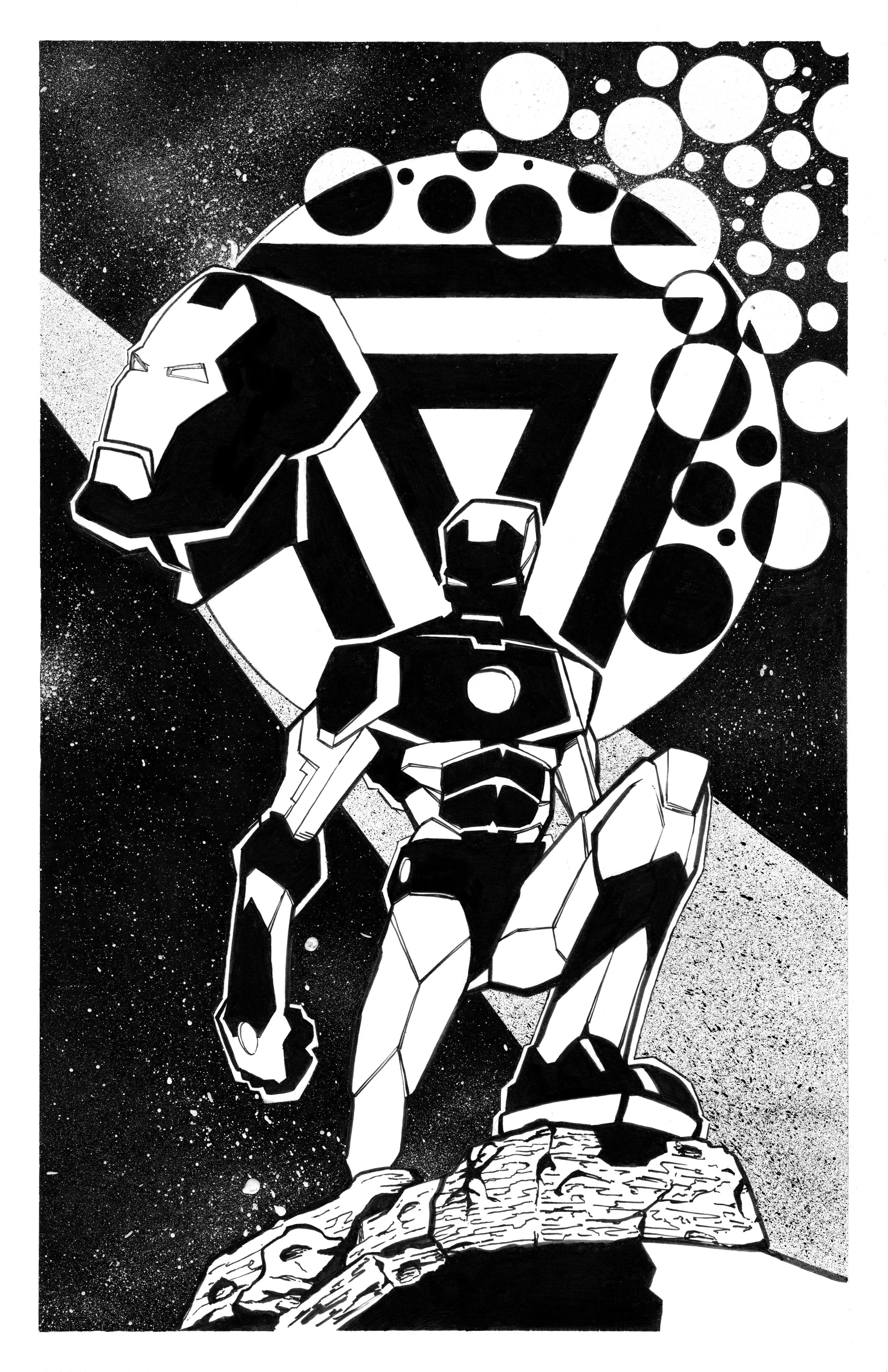 Print - B&W - Iron Man
