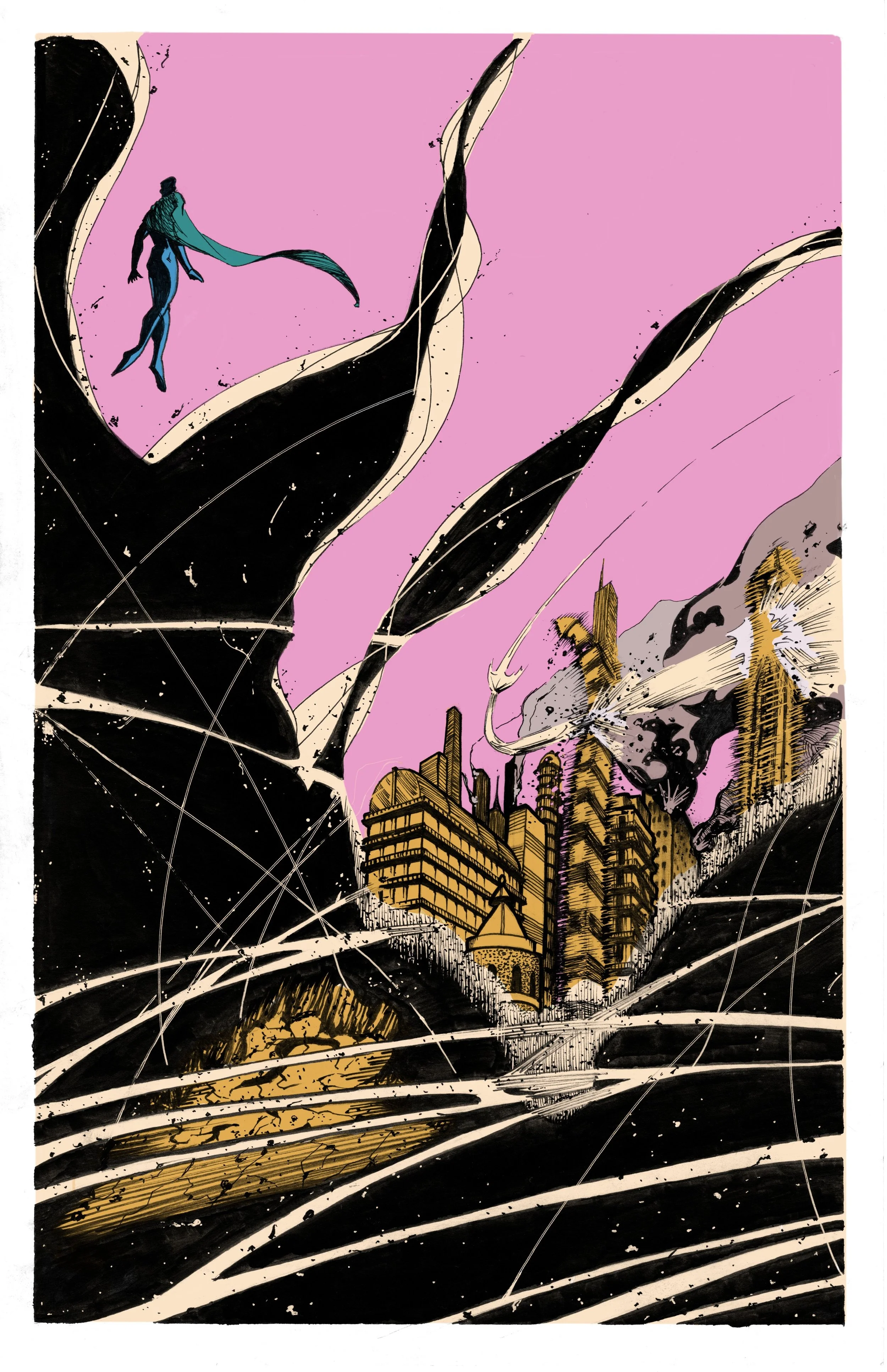 Print - Color - Attack on the City (Hero View)