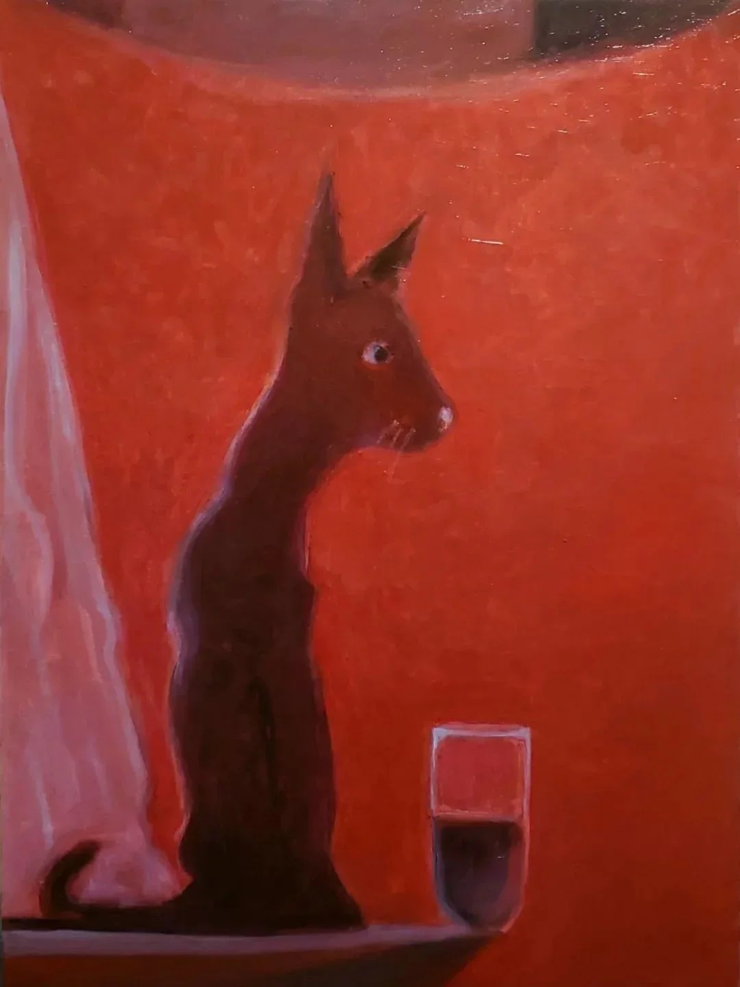 My Pussy is an Alarm Clock (oil on board)