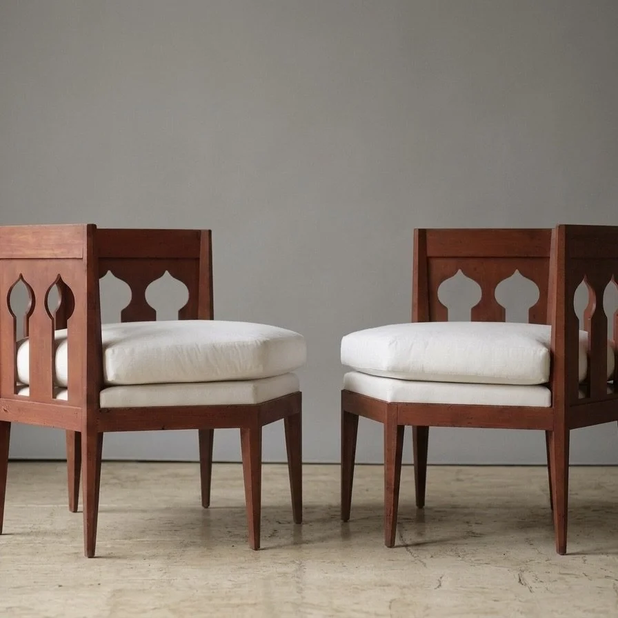 Pair of Aesthetic Movement Chairs in the Moorish Taste