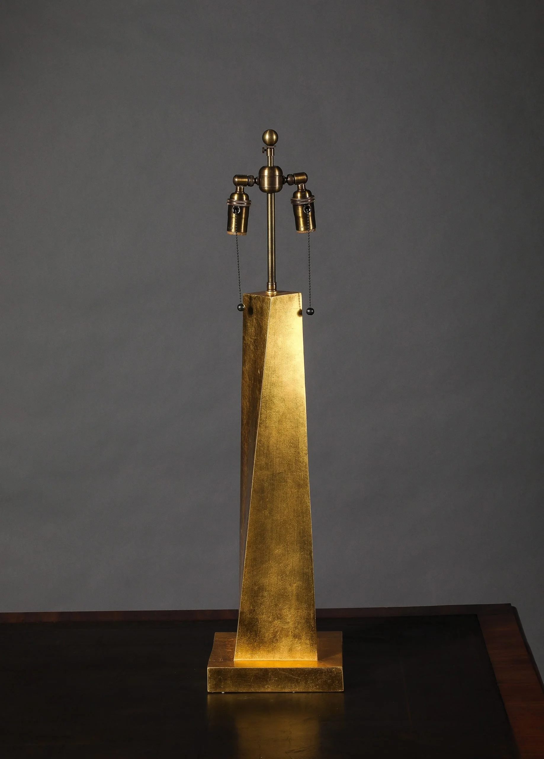 Contemporary Gilt Plaster Lamps in the Style of Jean-Michel Frank