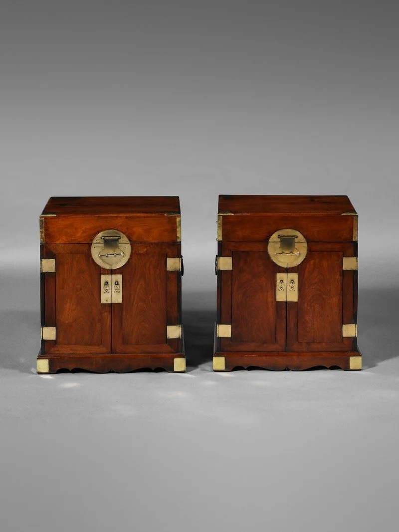 A Pair of Chinese Huanghuali Seal Chests
