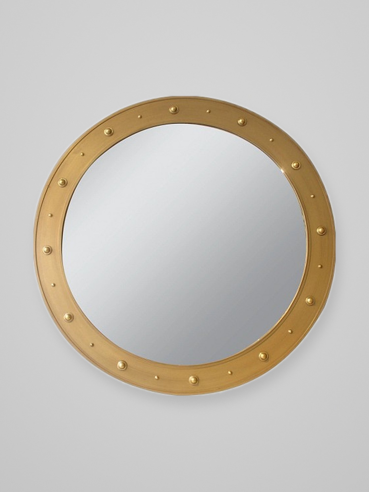 Circular Steel Mirror with Bosses