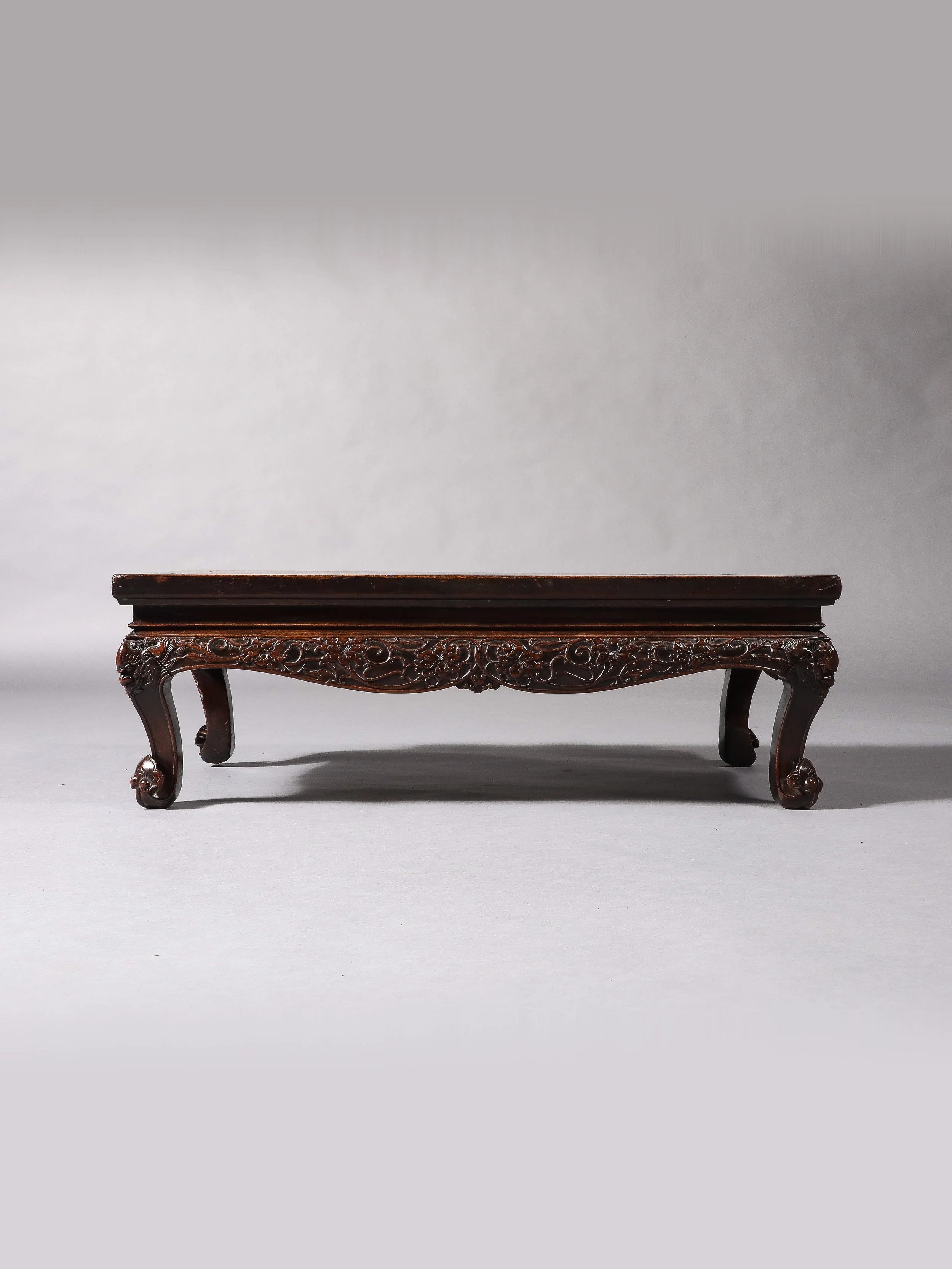 Chinese Walnut Kang Table, Late 19th - Early 20th C, Qing Dynasty