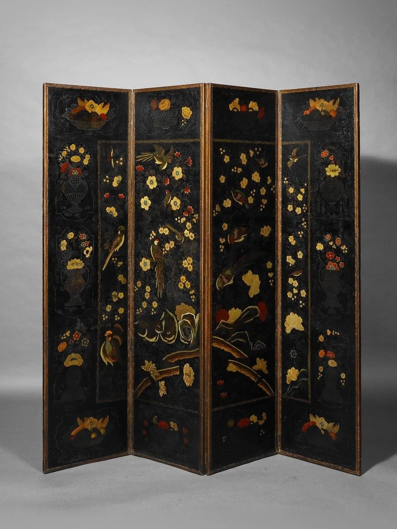 Dutch Multi-Panel Folding Screen in the Chinoiserie Taste · Early 19th century