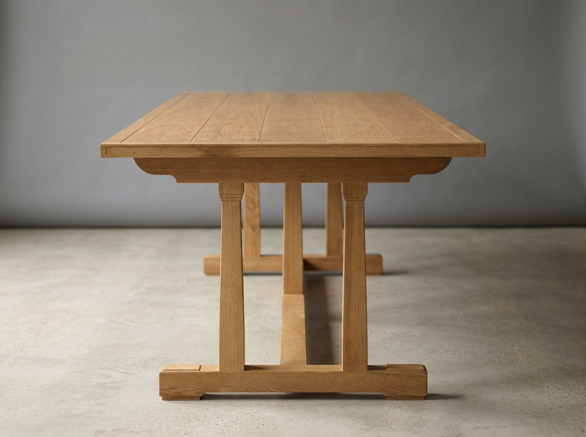 Custom Arts and Crafts Style Oak Refectory Table