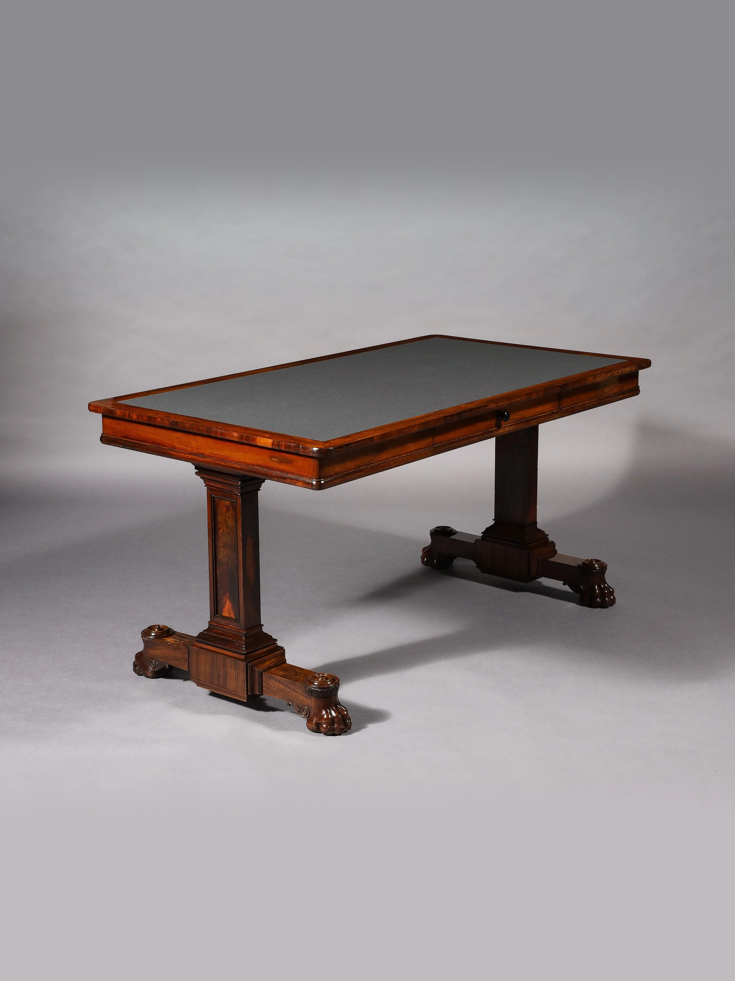 Large French Empire Rosewood Writing Table, Circa 1840