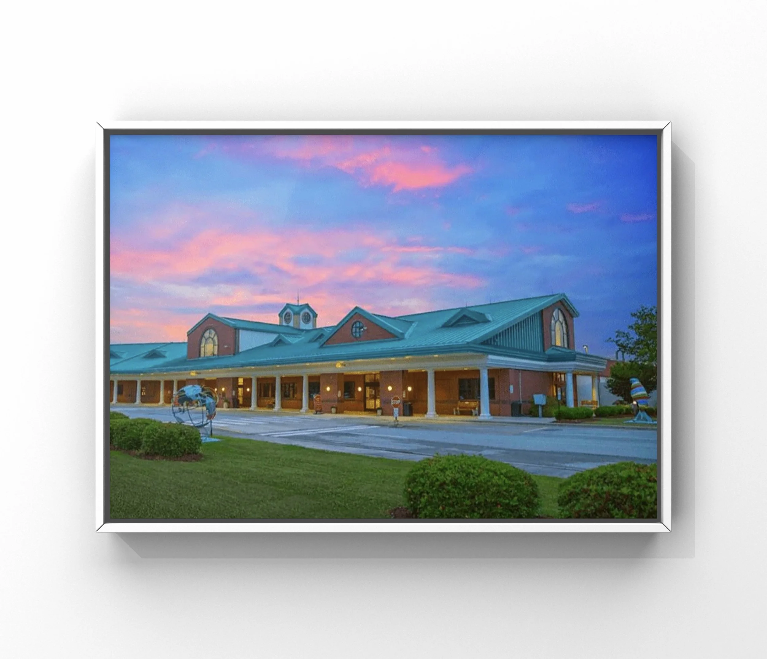 Exterior aircraft detailing at the Coastal Carolina Regional Airport terminal in New Bern, NC