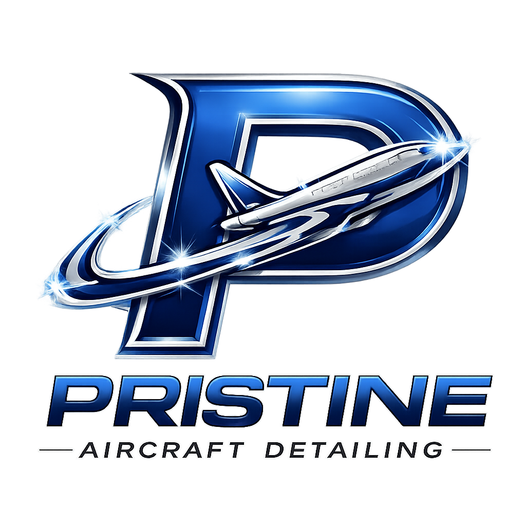 Pristine Aircraft Detailing company logo representing professional aircraft cleaning and detailing services in and around Raleigh NC.