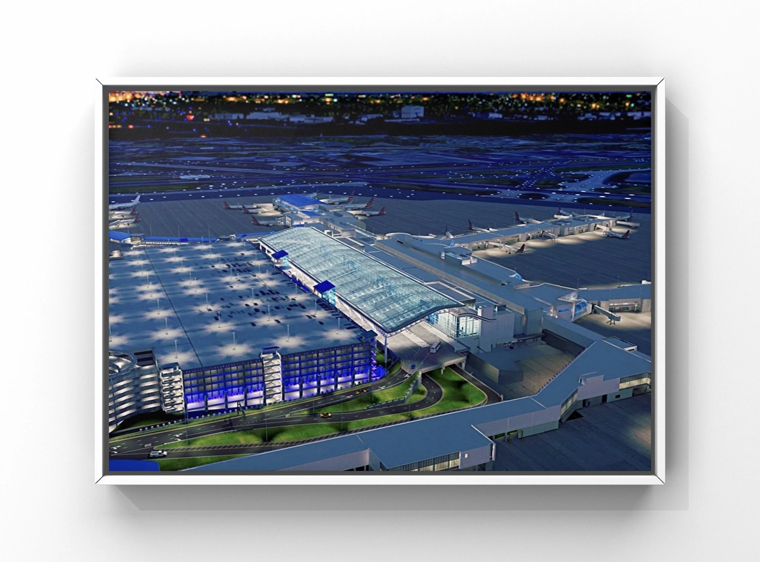 Exterior aircraft detailing at the Charlotte Douglas International Airport in Charlotte, North Carolina