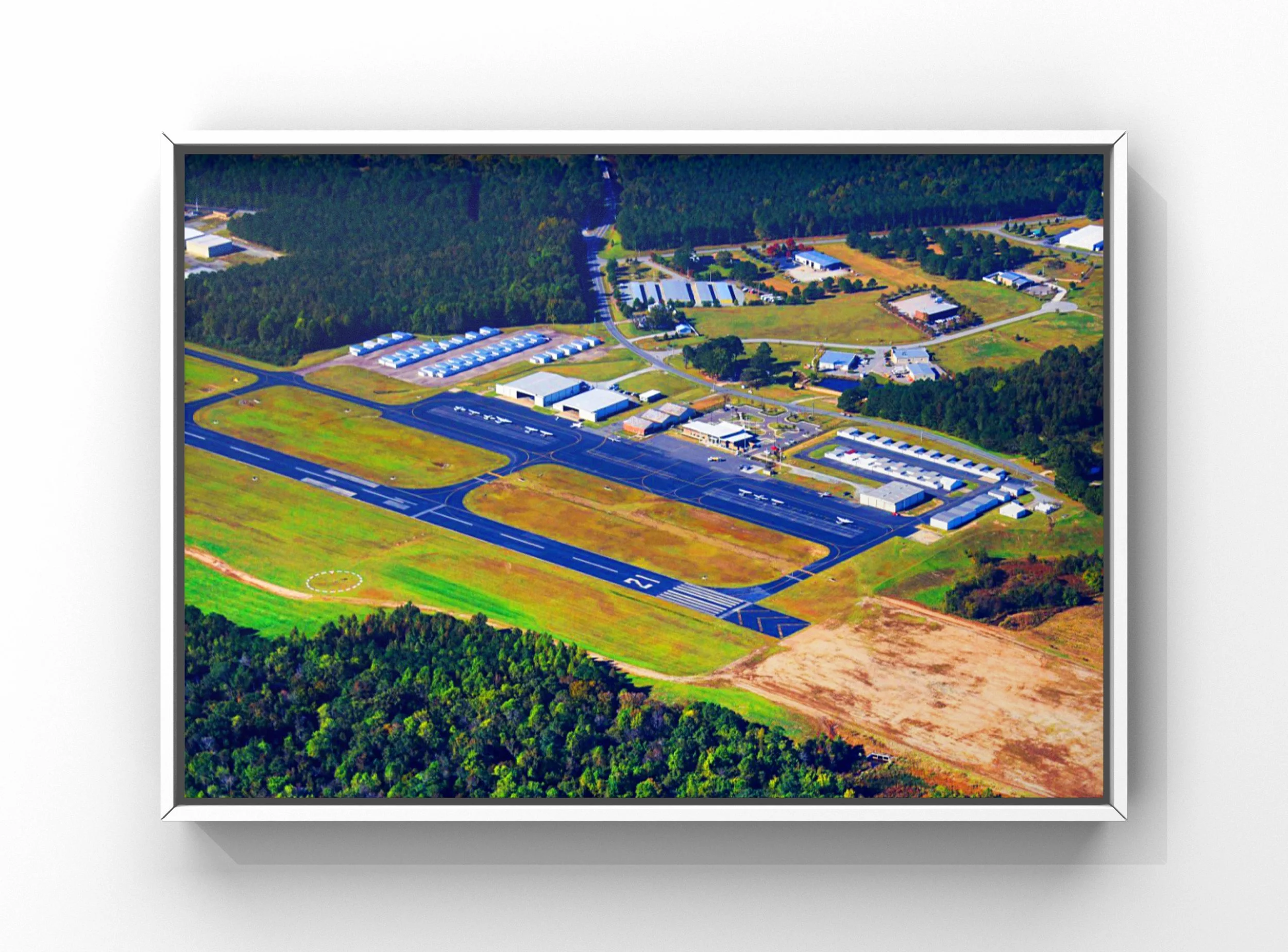 Aircraft carpet detail at Johnston Regional Airport (JNX) in North Carolina