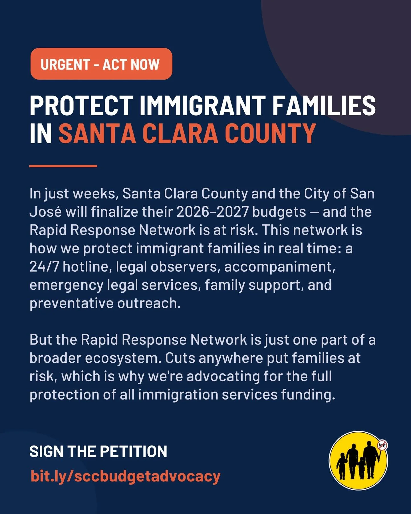 🔗 Link in bio &bull; Enlace en nuestra p&aacute;gina 
&iexcl;Desliza a la izquierda para espa&ntilde;ol!
In just weeks, Santa Clara County and the City of San Jos&eacute; will finalize their 2026&ndash;2027 budgets &mdash; and immigrant families are