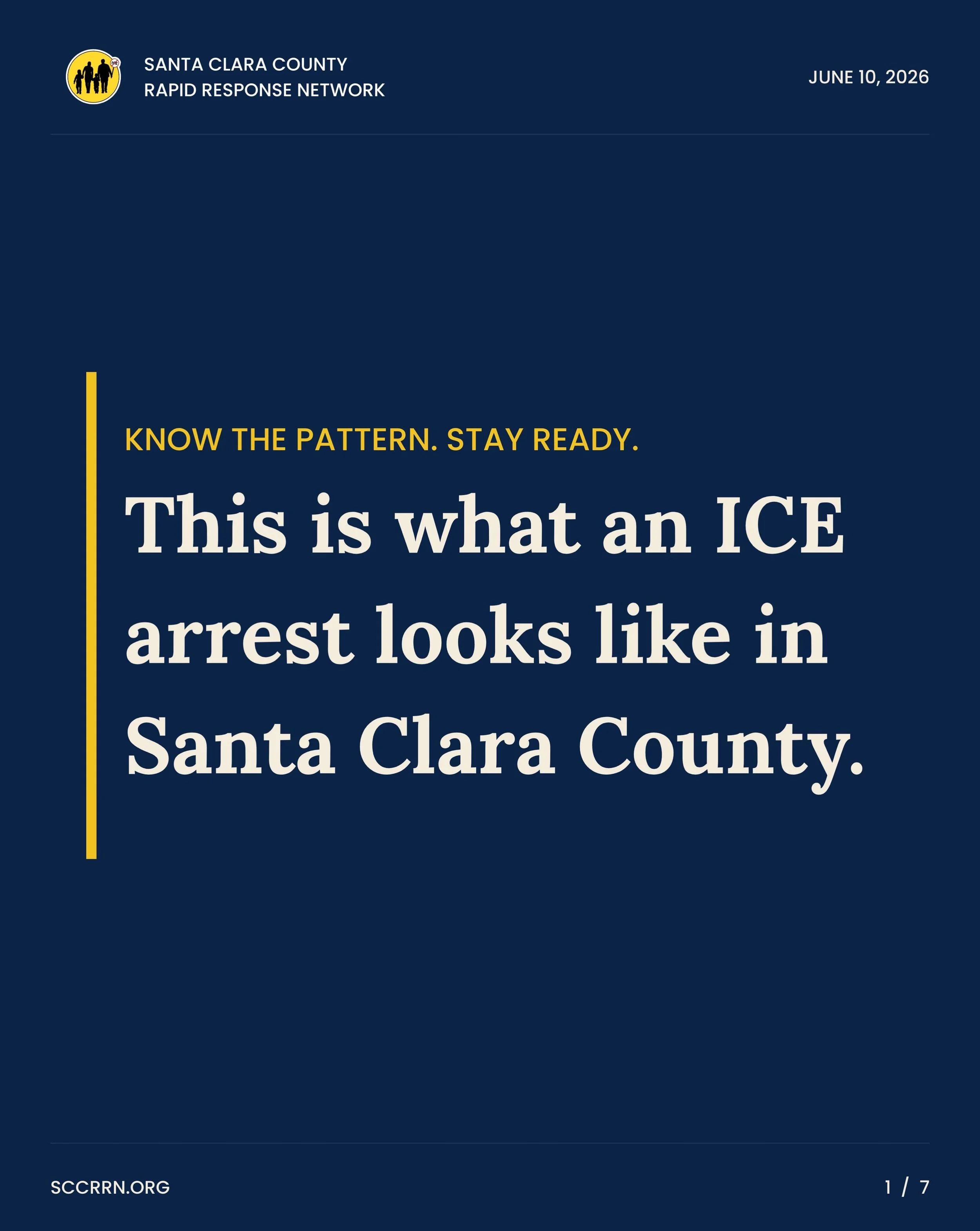This is what an ICE arrest looks like in Santa Clara County. Swipe through, then watch the video.

Awareness is protection. We keep each other safe.
📞 24/7: 408-290-1144