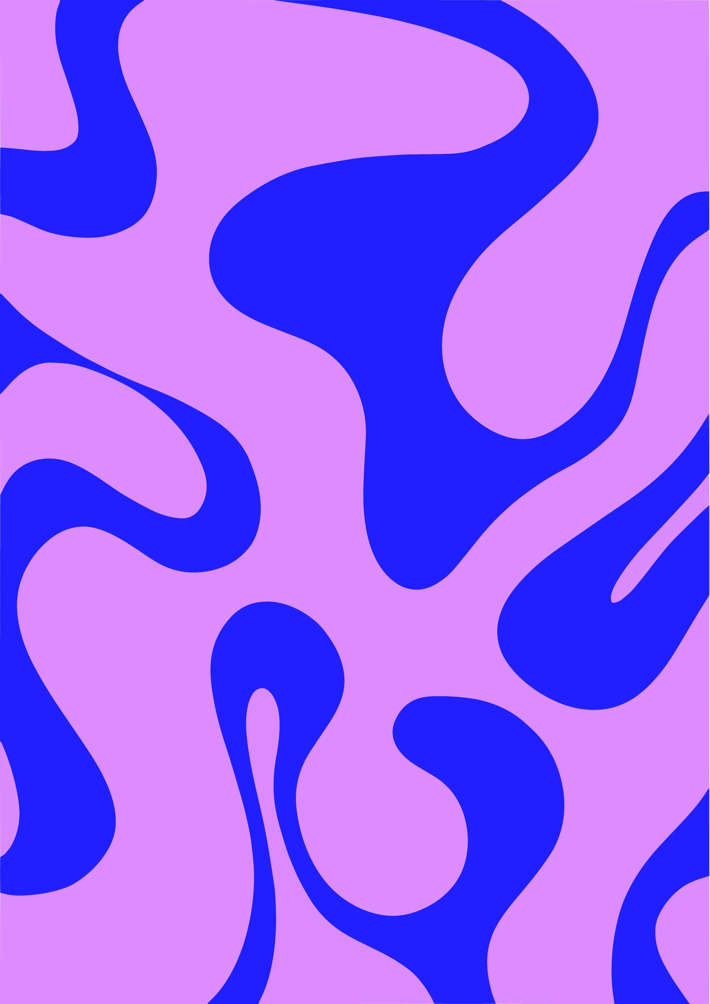 Motifs abstraits violets et bleus ondulés et fluides.