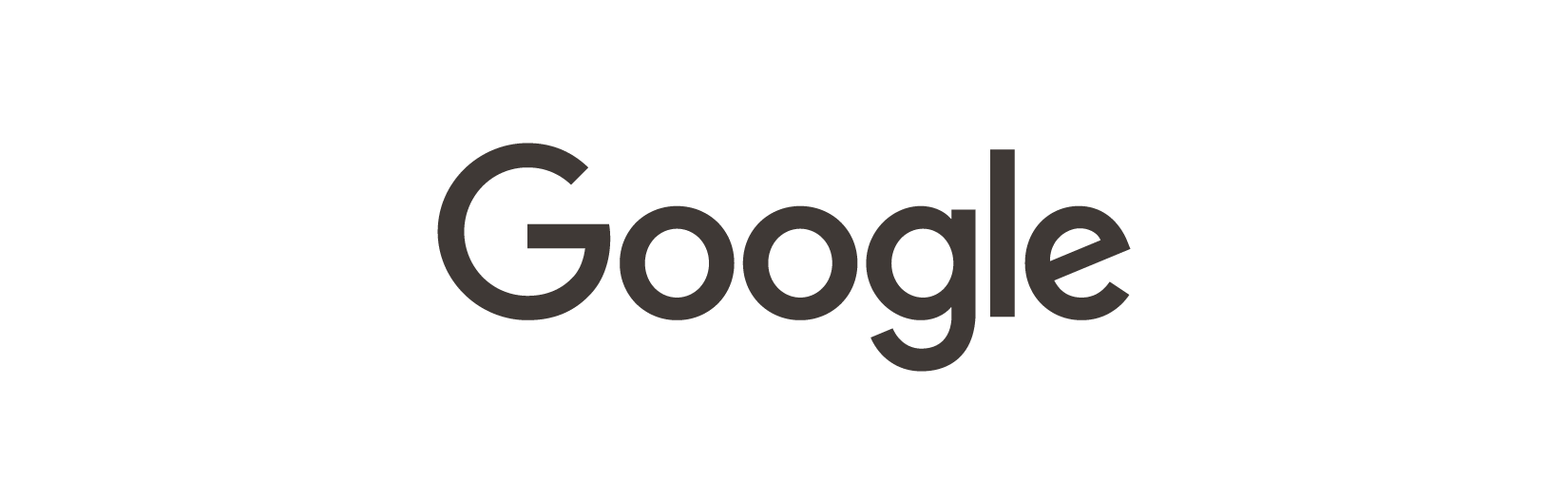 Google logo on a white background.