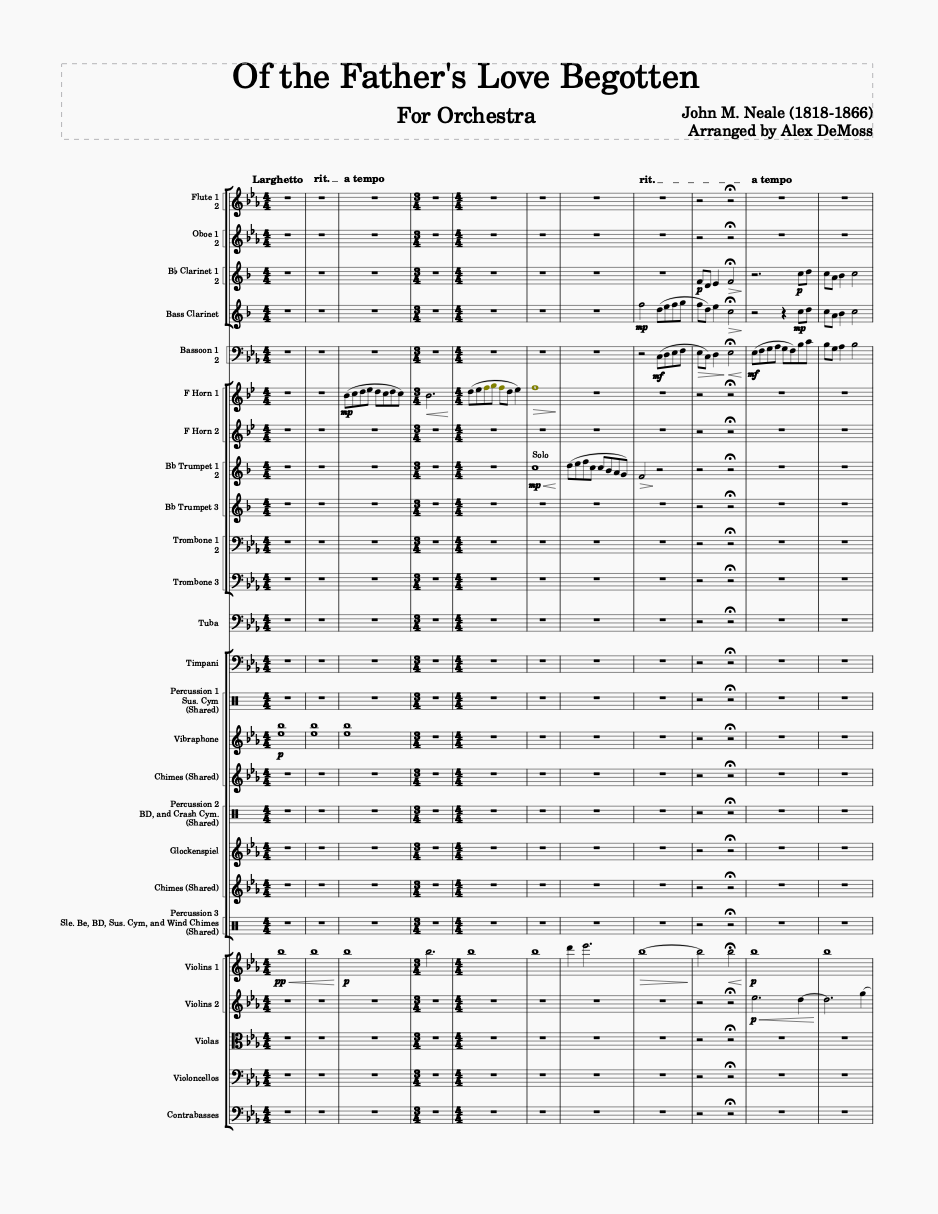 Of the Father's Love Begotten - Full Score