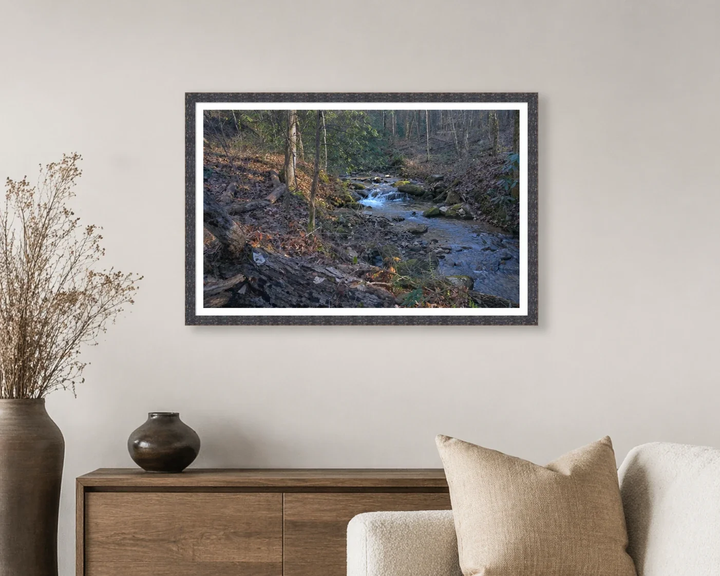 Mountain Stream in Winter Light_Movkup.webp